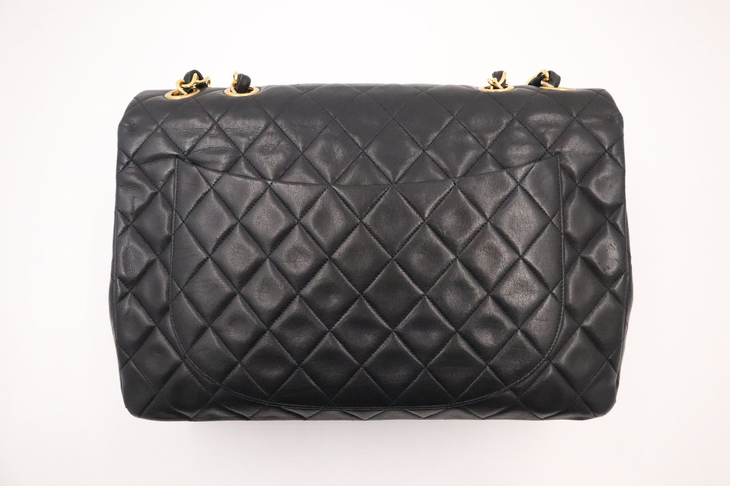 Chanel Maxi Flap MatelassÃ© Black Leather Handbag