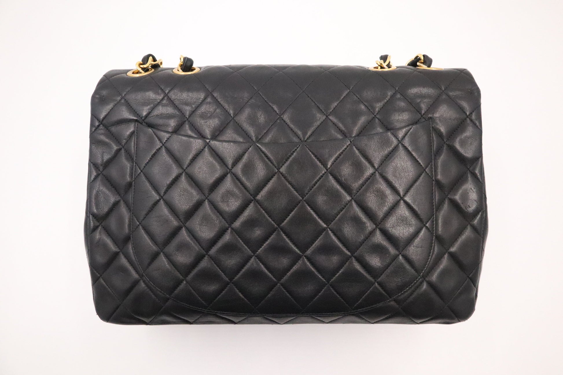 Chanel Maxi Flap MatelassÃ© Black Leather Handbag