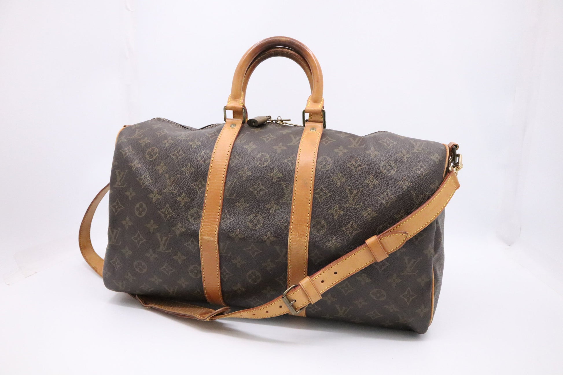 Louis Vuitton Keepall 45 Bandouliere Monogram Canvas Travel Bag