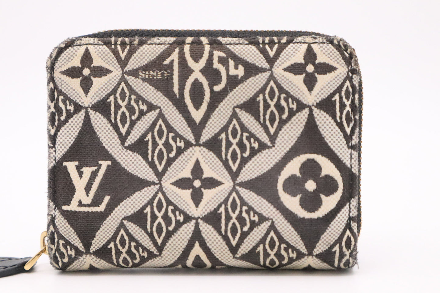 Louis Vuitton Compact Zippy Since Jacquard Canvas Black Handbag