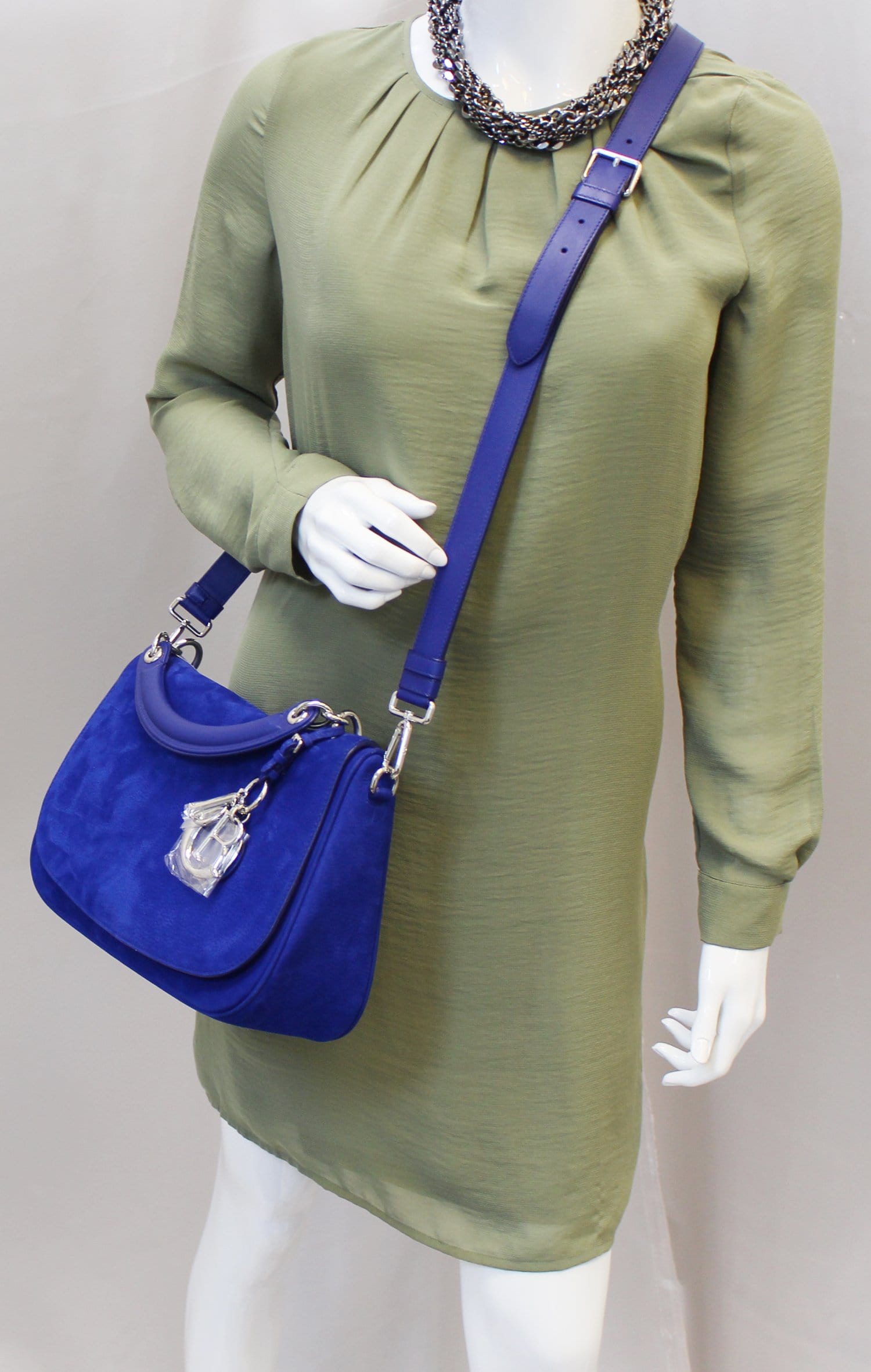 Dior Christian Dune Shoulder Handbag Leather Suede Shoulder Bag