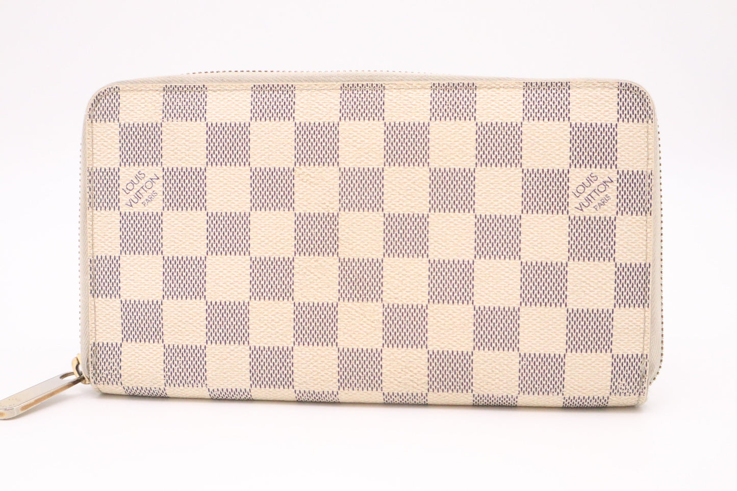 Louis Vuitton Zippy Organizer Azur Damier Canvas Handbag