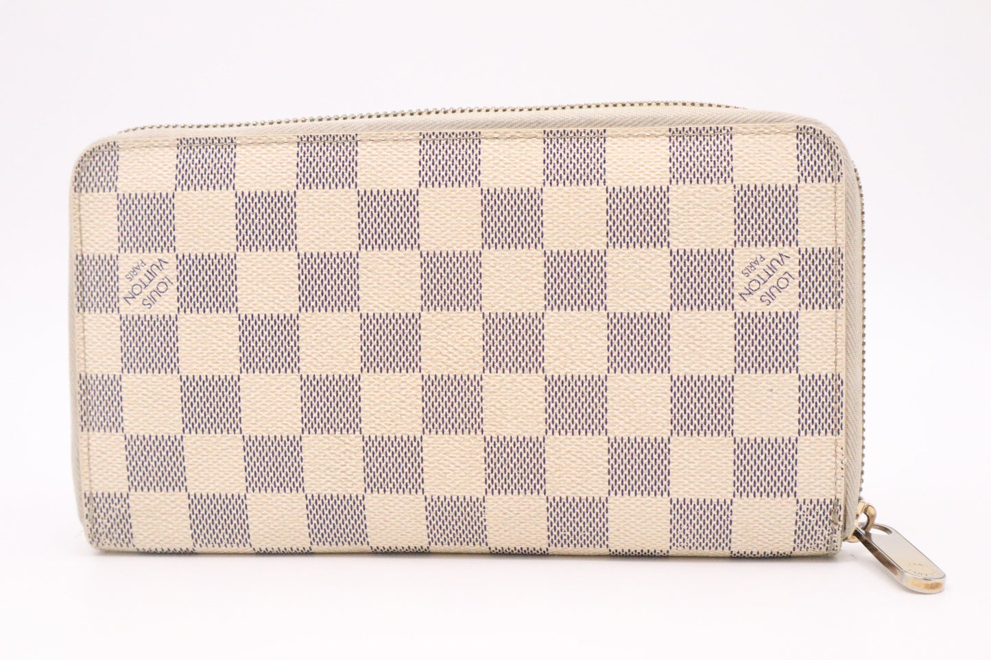 Louis Vuitton Zippy Organizer Azur Damier Canvas Handbag