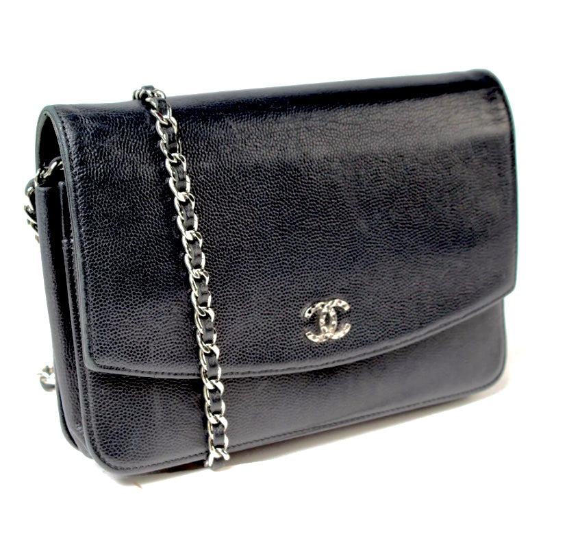Chanel Cc Timeless Caviar Wallet On Chain Bag