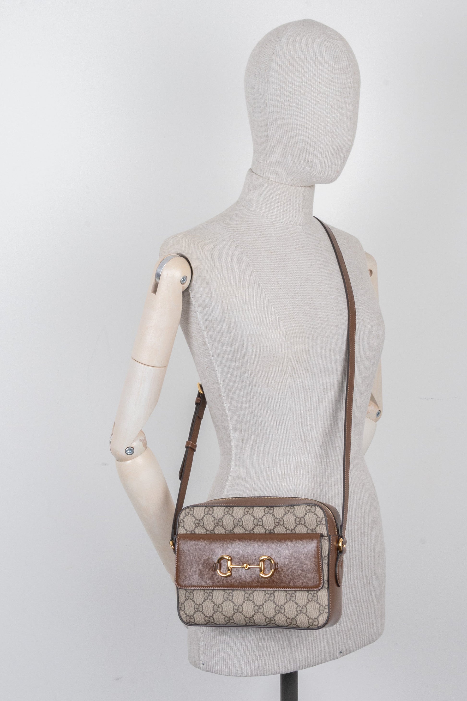 GUCCI Horsebit 1955 Small Shoulder Bag Supreme Canvas