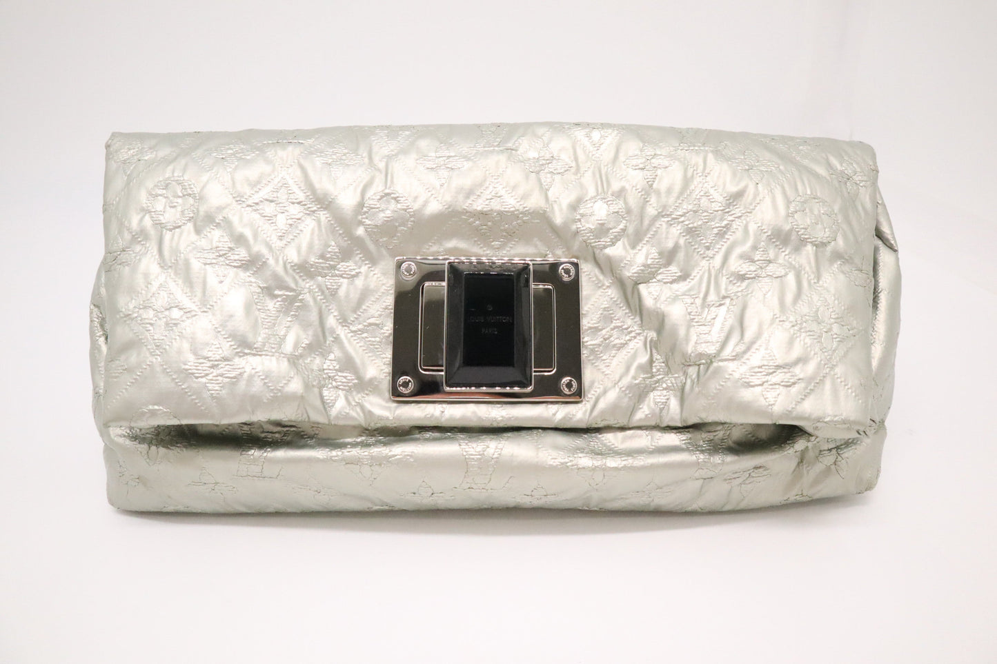 Louis Vuitton Altair Champagne Leather Gold Clutch Bag
