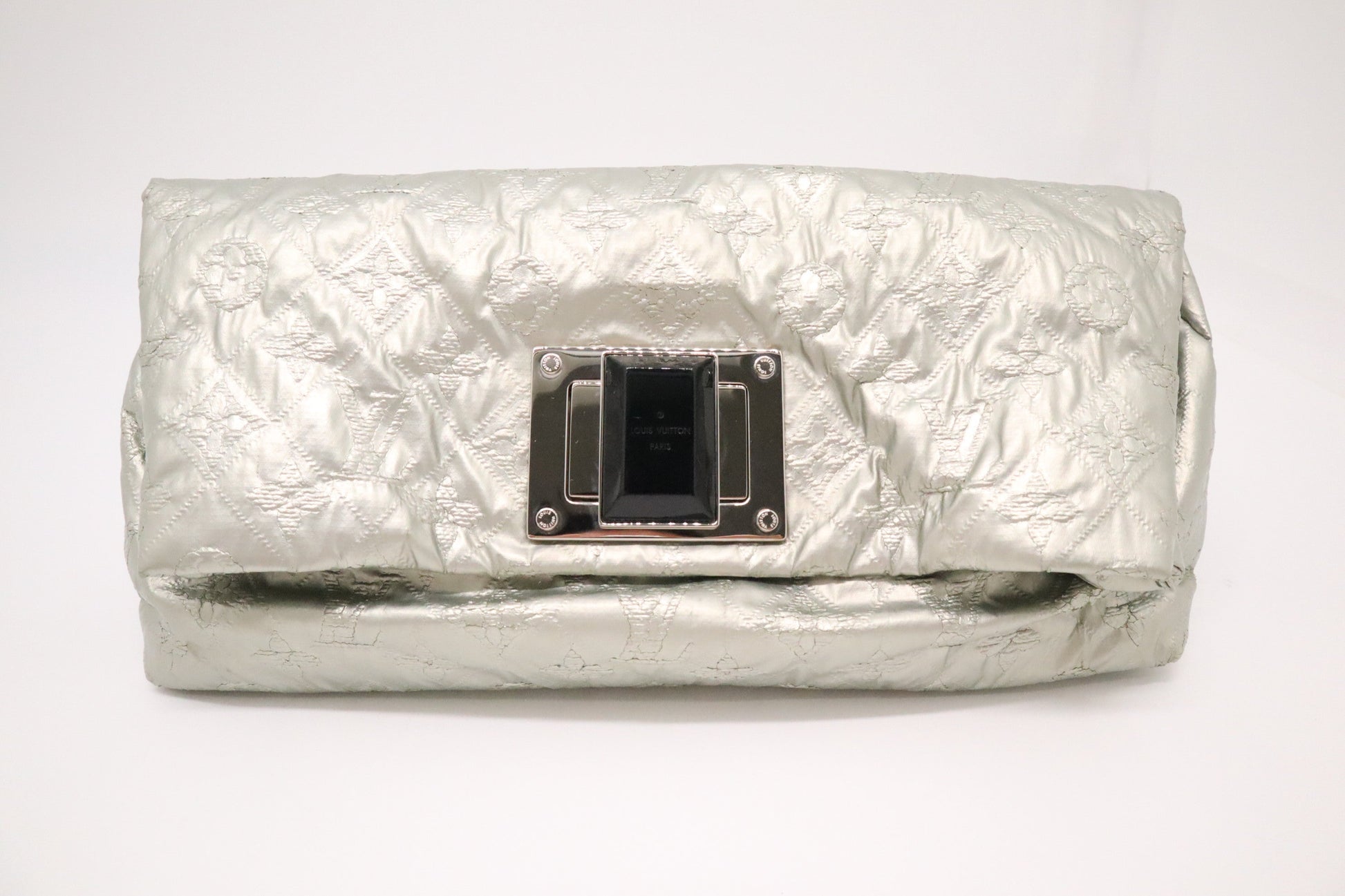 Louis Vuitton Altair Champagne Leather Gold Clutch Bag