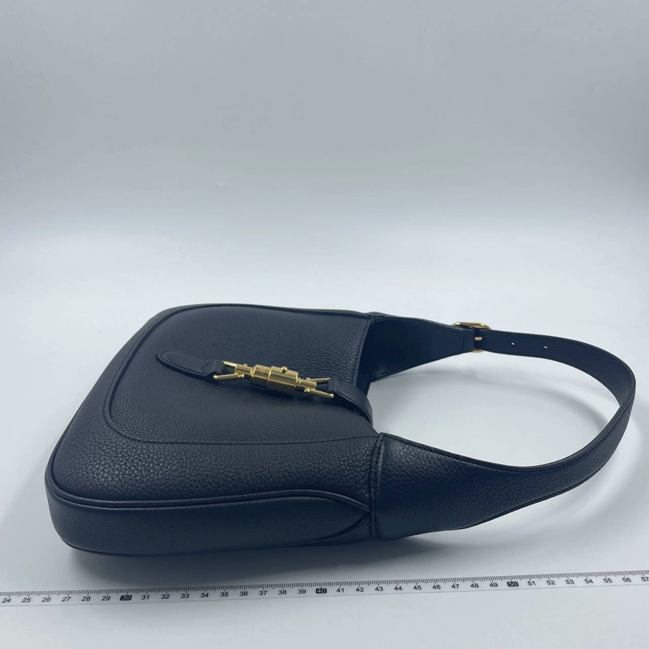 Gucci Jackie Pebbled Bag Leather Black Travel Bag