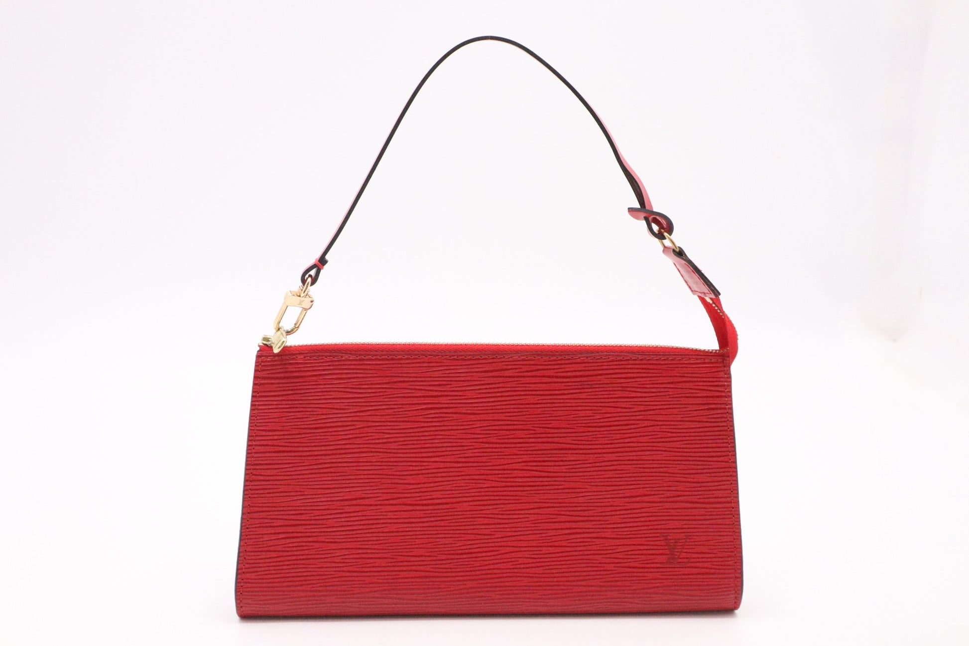 Louis Vuitton Pochette Accessoires 21 Castillan Epi Leather Red Clutch Bag