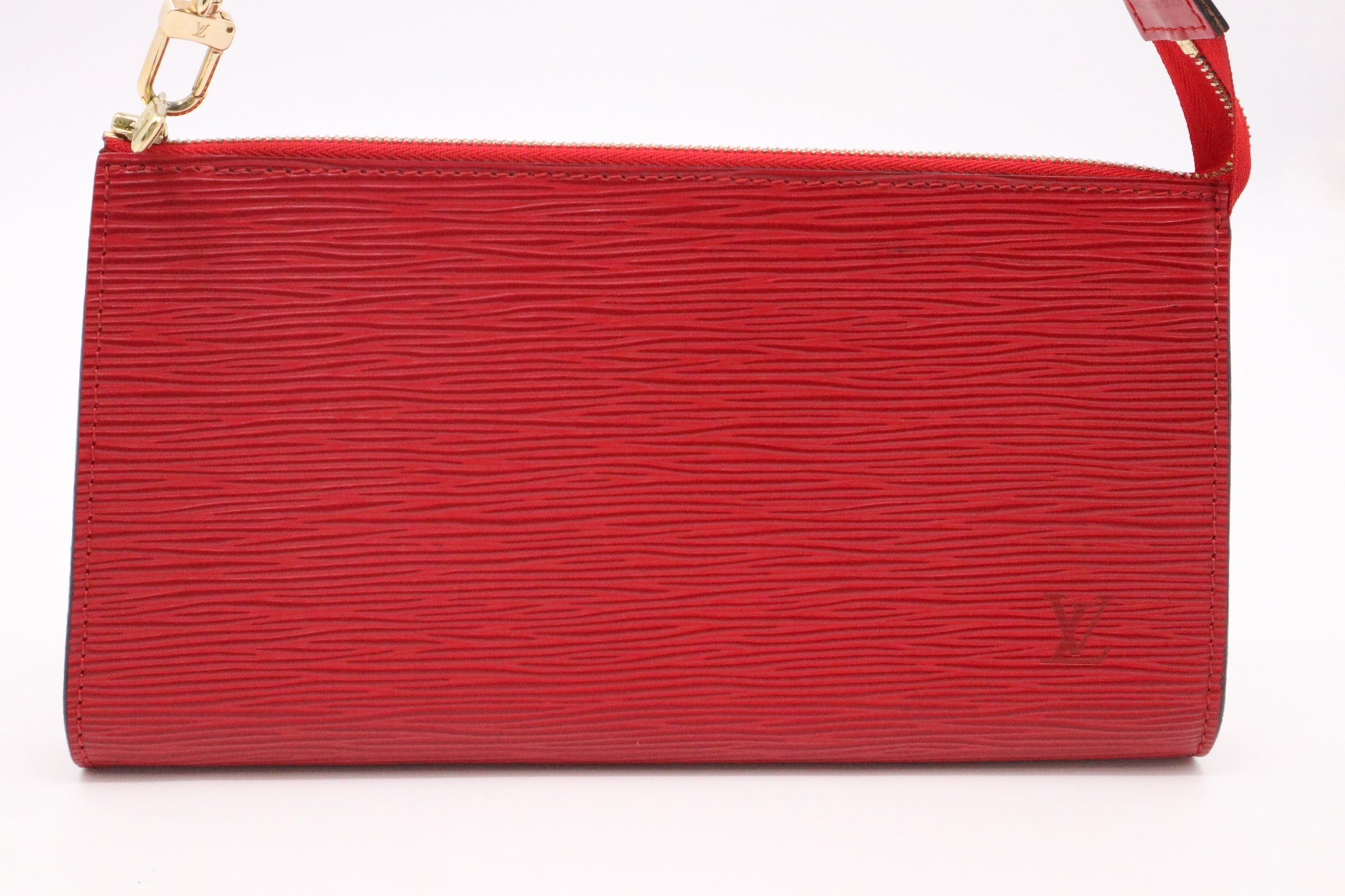 Louis Vuitton Pochette Accessoires 21 Castillan Epi Leather Red Clutch Bag