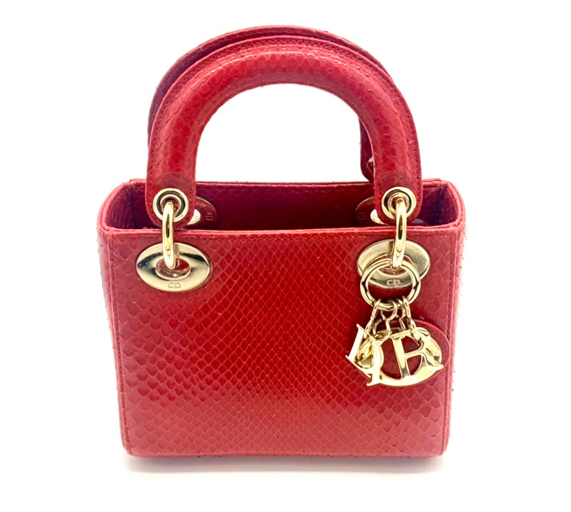 Dior Lady Bag Red Mini Travel Bag