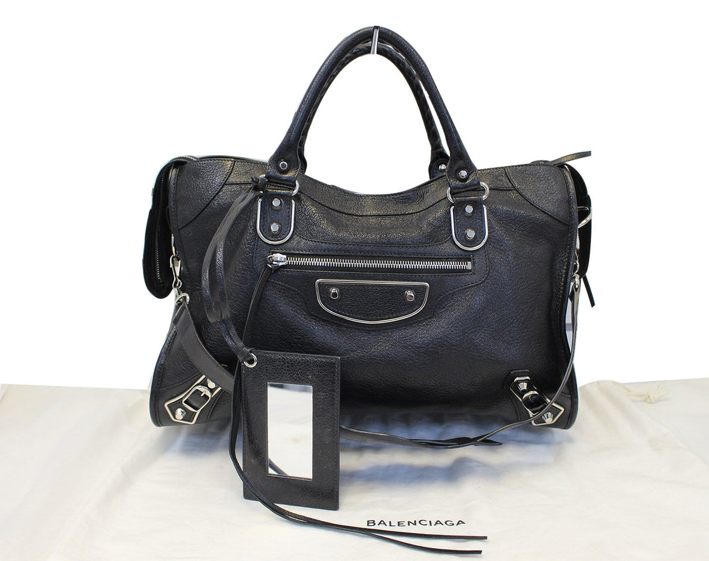 Balenciaga Balen Classic Metallic Edge City Satchel Bag Medium Shoulder Bag