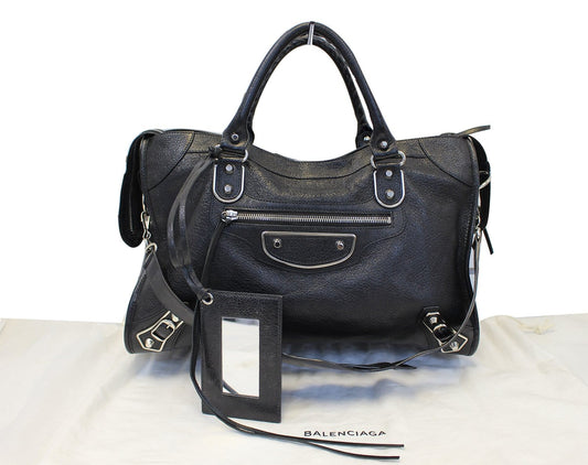 Balenciaga Balen Classic Metallic Edge City Satchel Bag Medium Shoulder Bag