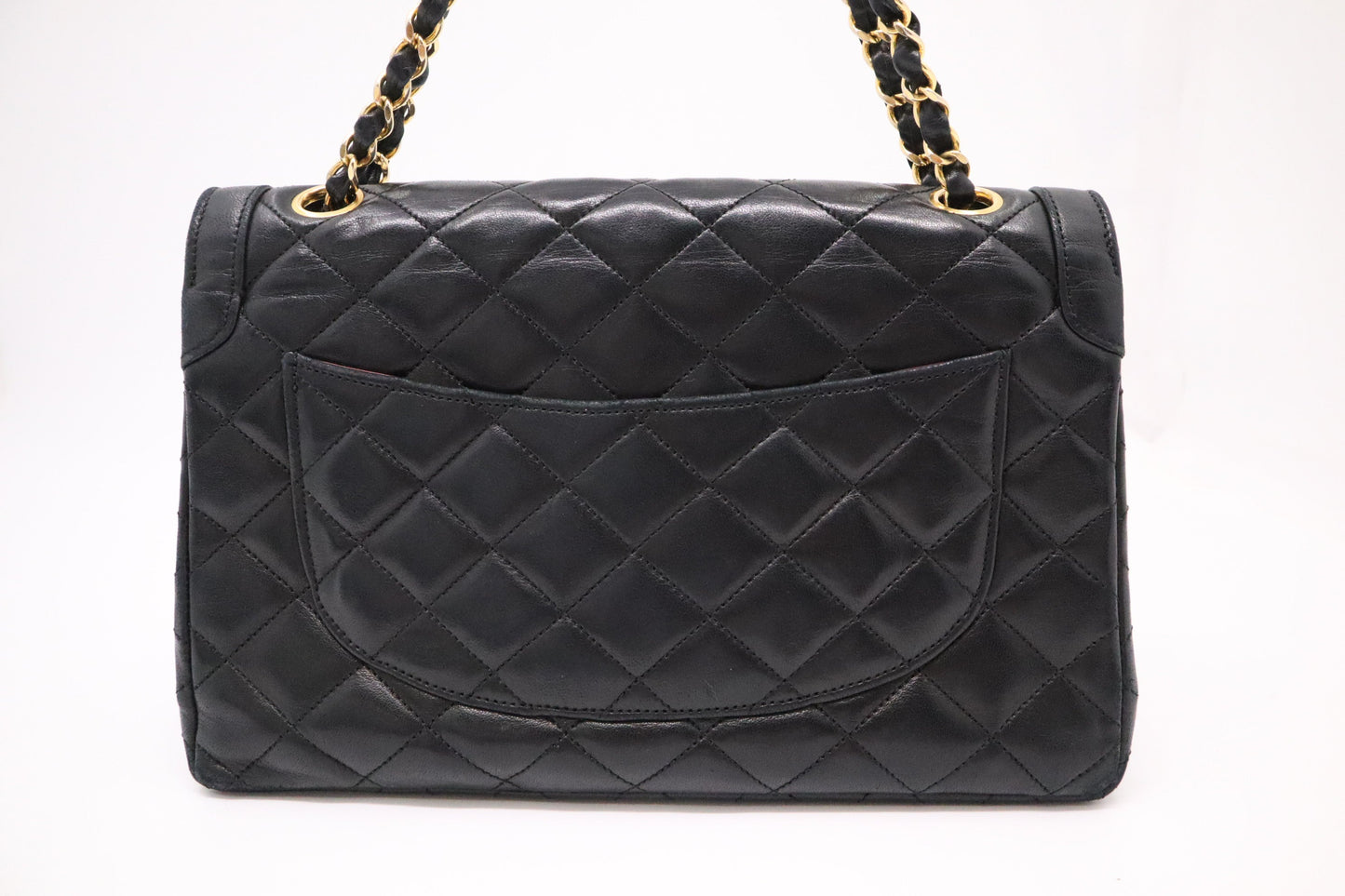 Chanel Paris Double MatelassÃ© Black Leather Handbag