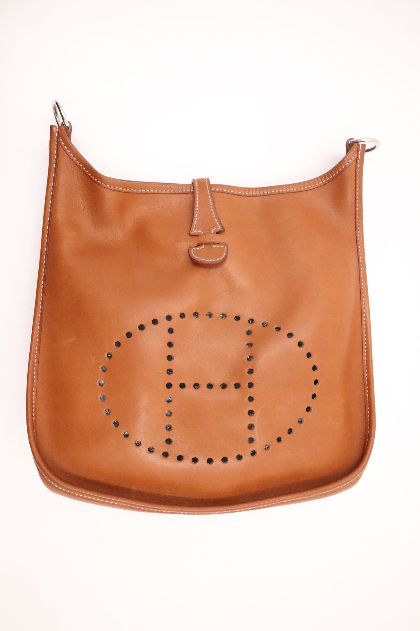 Hermes Evelyne Pm In Handbag Leather Brown Travel Bag