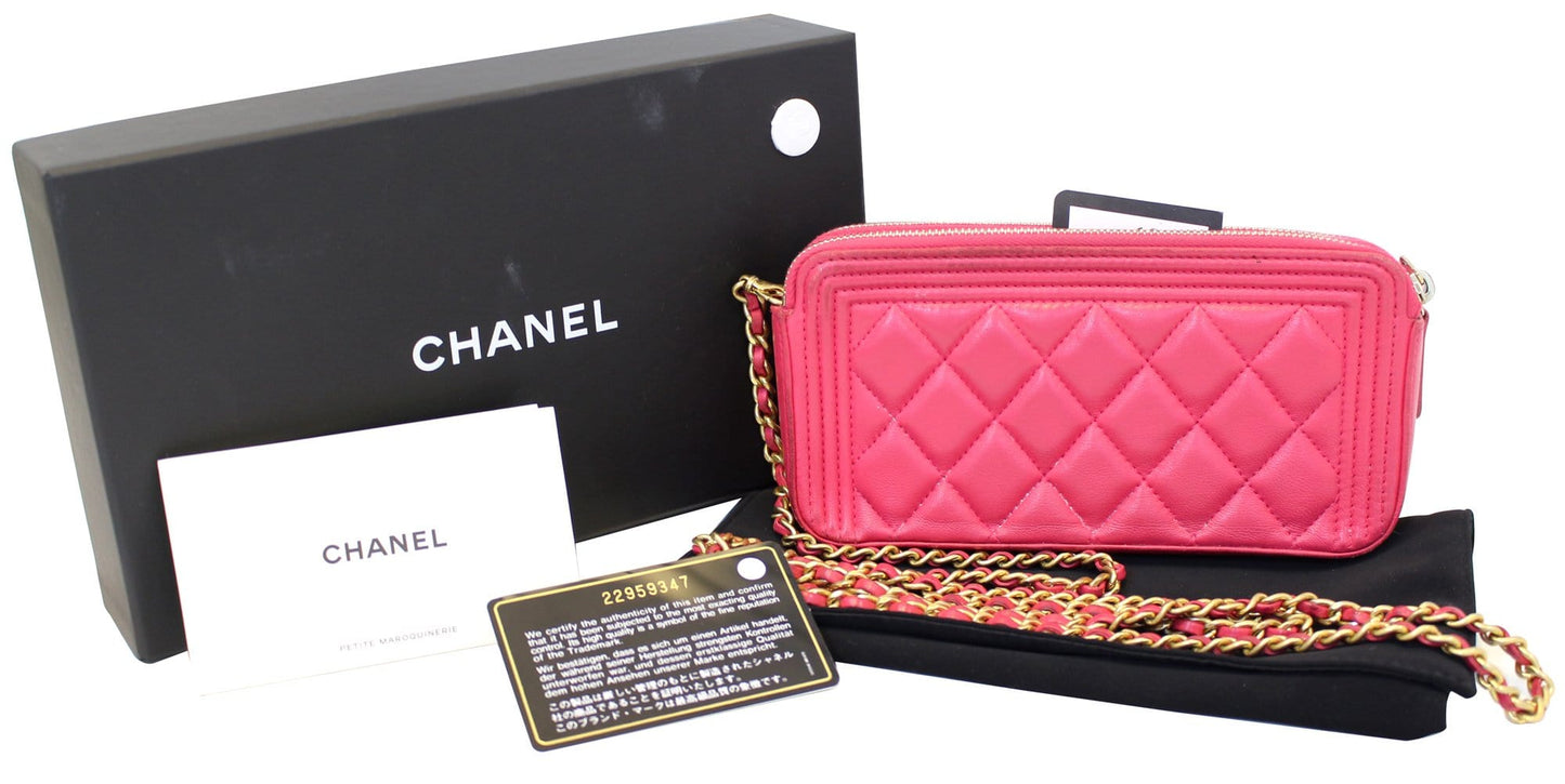 Chanel Le Boy on Woc Double Wallet Case