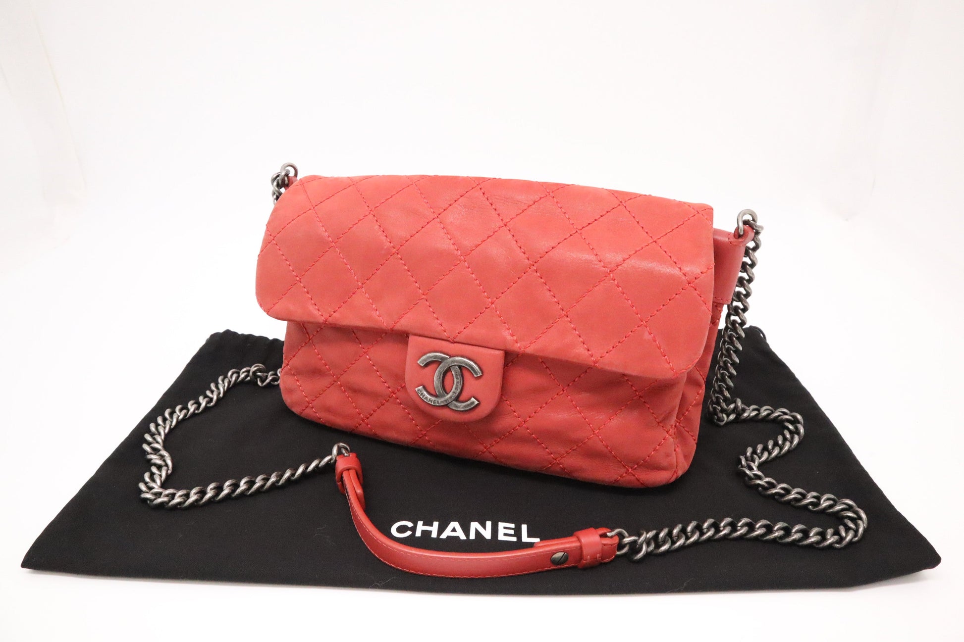Chanel Coco Daily Flap Red Leather Handbag