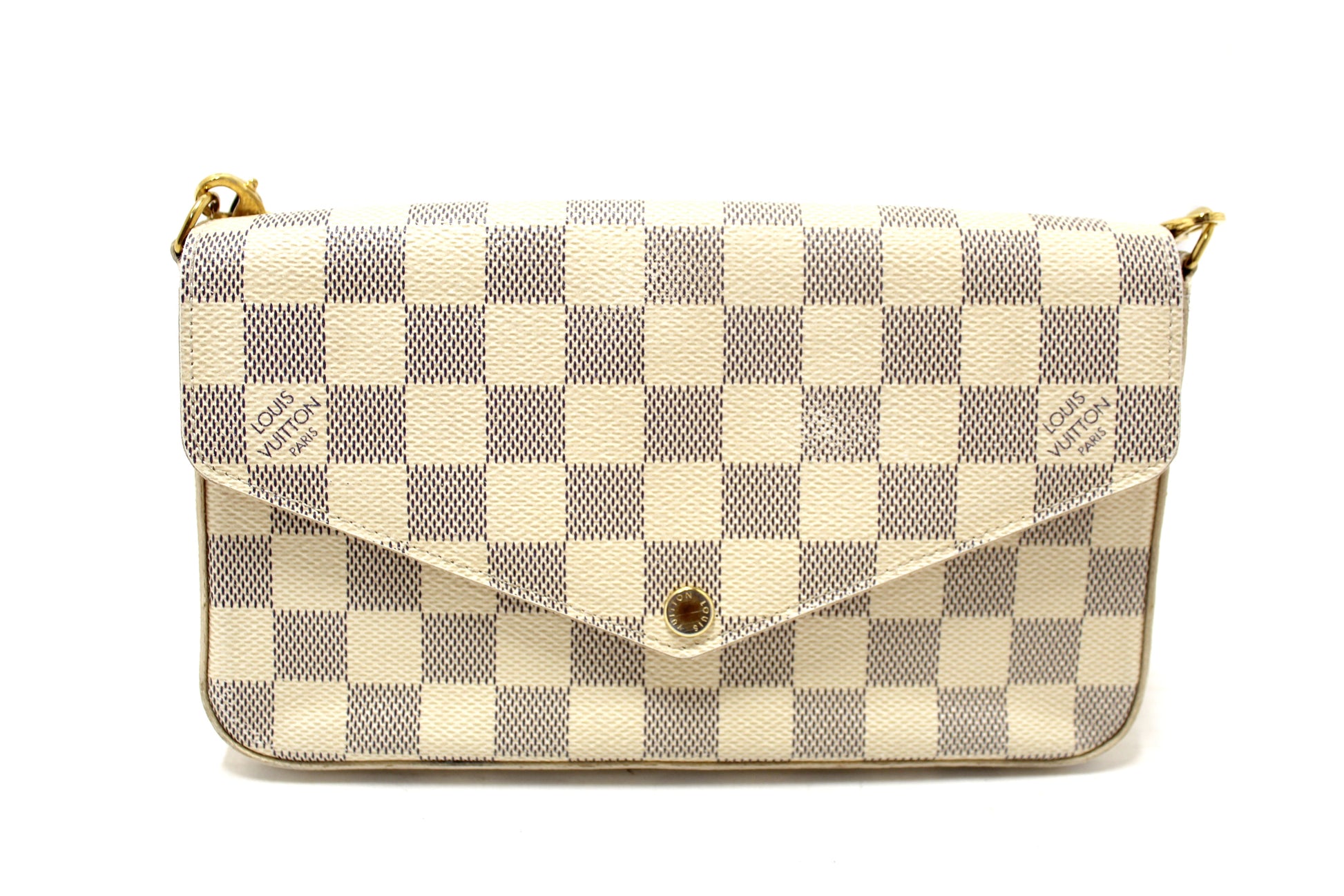 Louis Vuitton Damier Azur Felicie Pochette Crossbody Bag