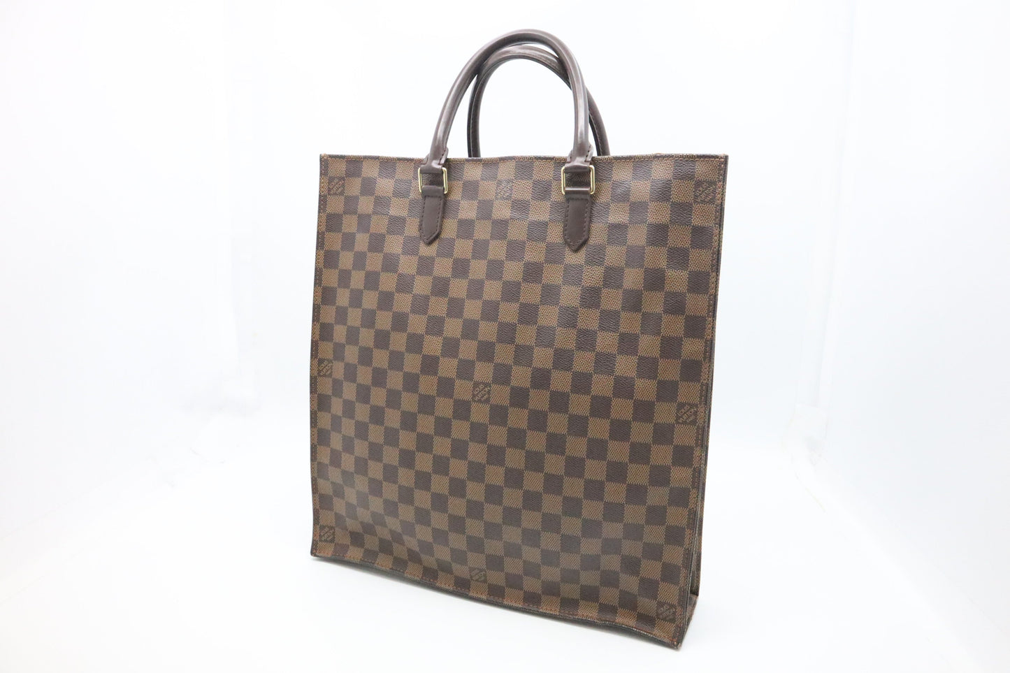 Louis Vuitton Sac Plat Ebene Canvas Damier Handbag