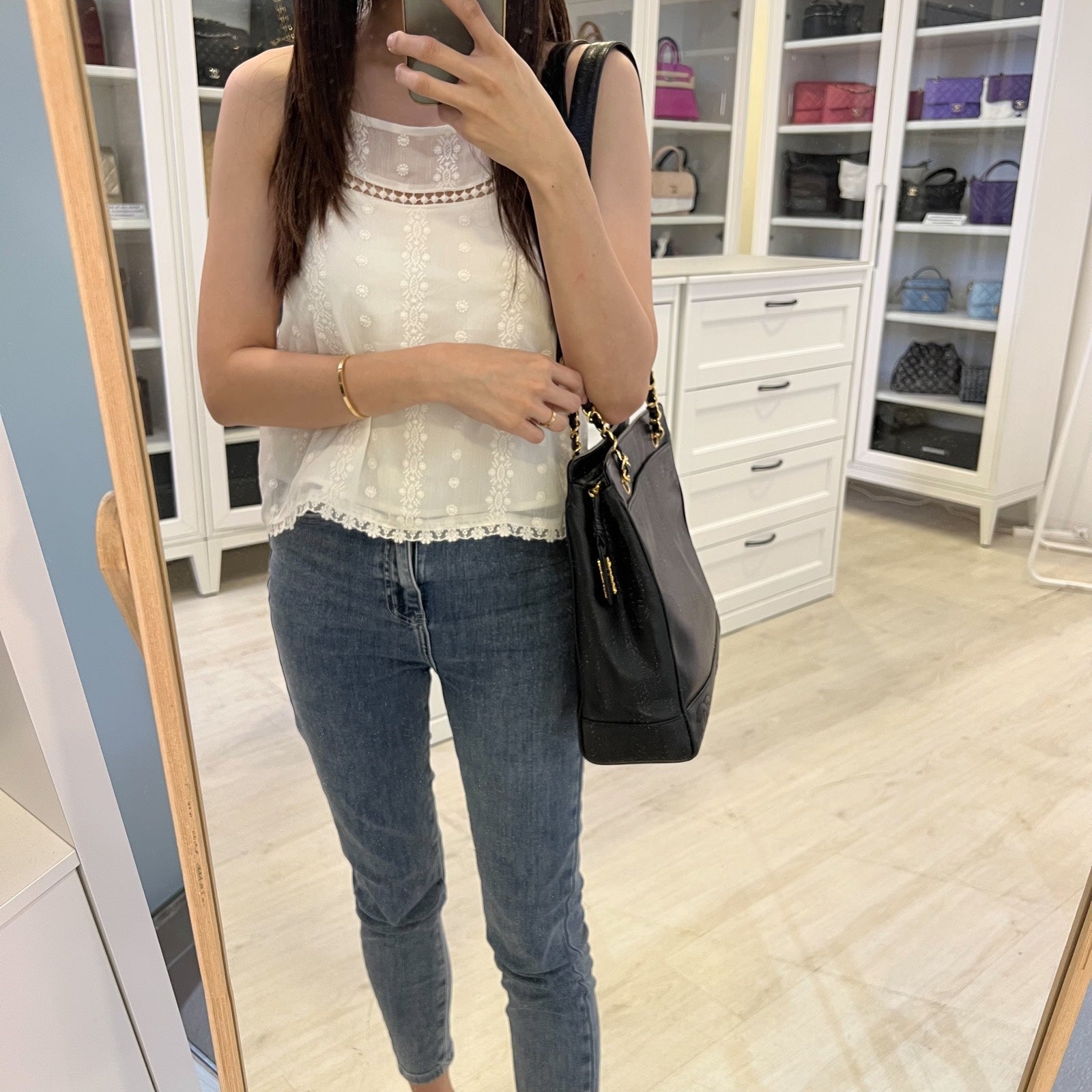 Chanel Triple CC Tote in Black Caviar and Ghw