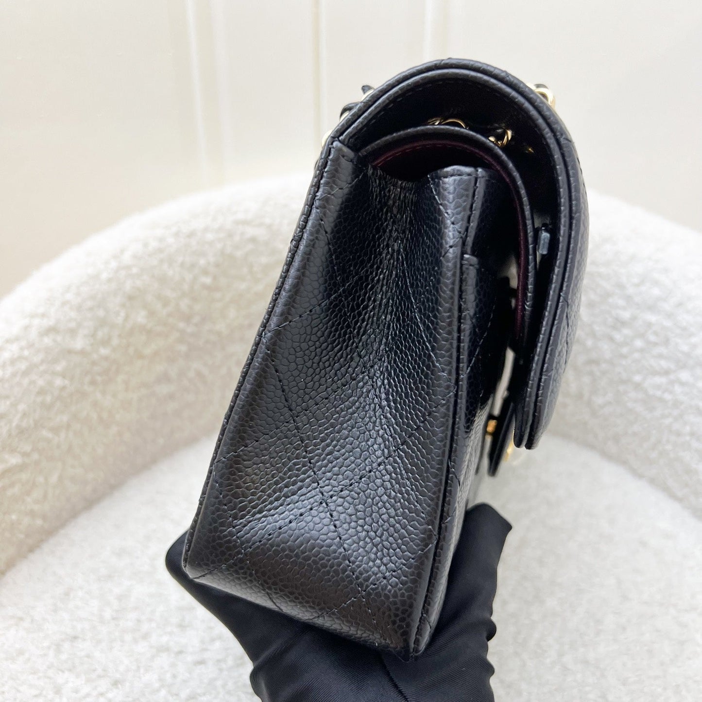 Chanel [Brand New - Full Set - May ] Small Classic Flap Cf In Black Caviar And Ghw ( ) Bag
