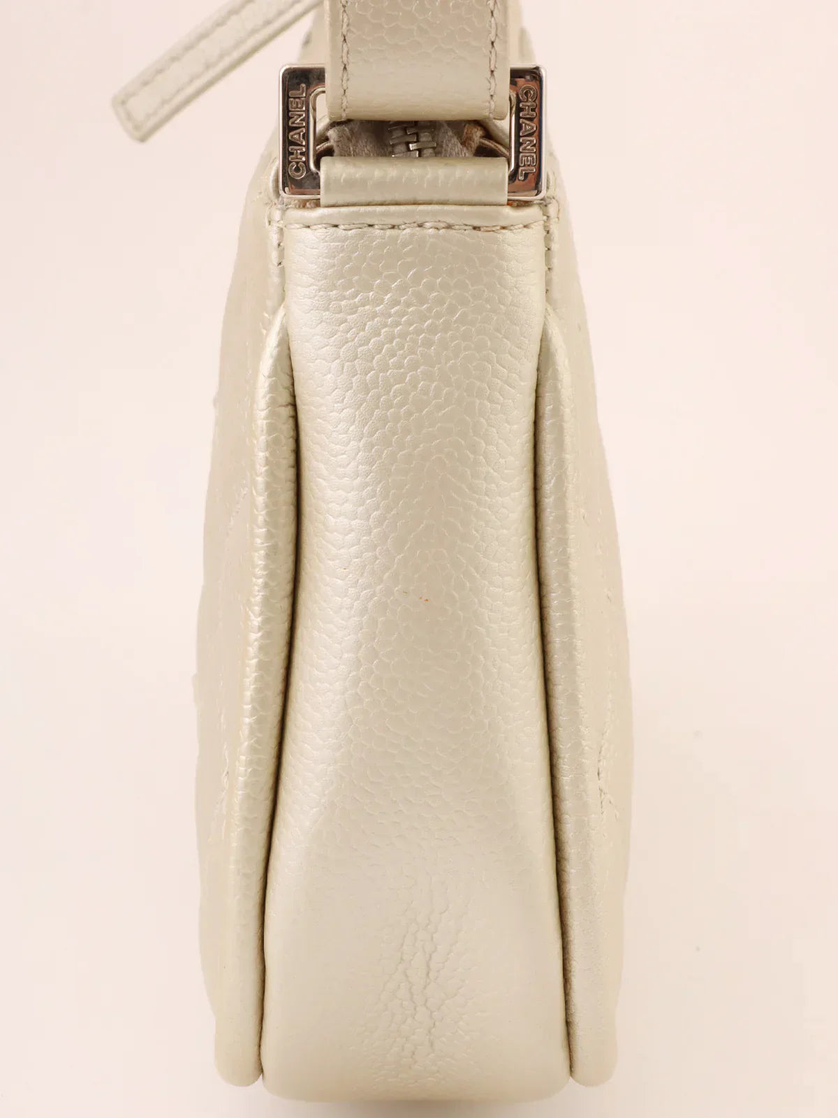 Chanel Around  Made Cc Mark Stitch Shoulder Bag Champagne Gold