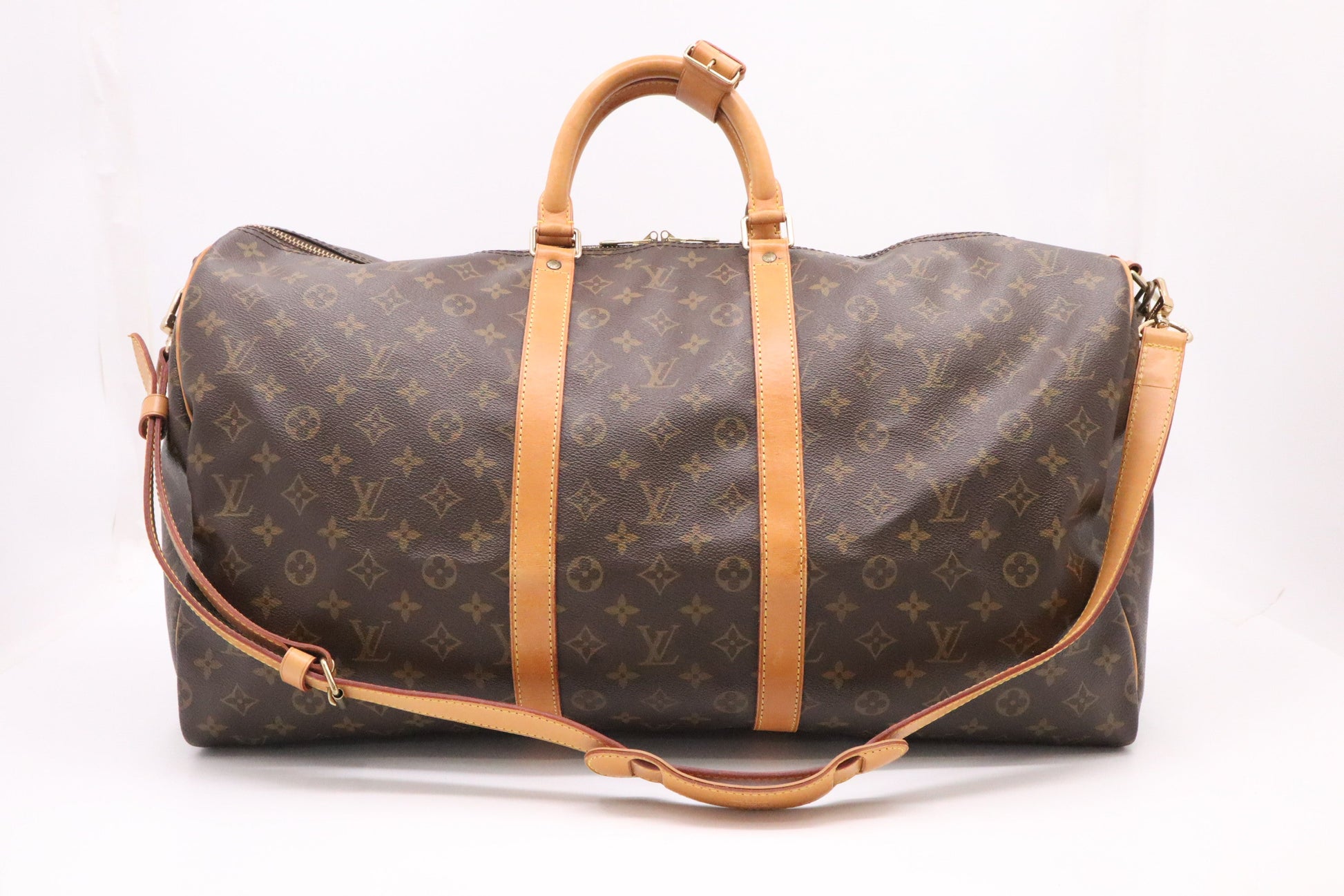 Louis Vuitton Keepall 55 Bandouliere Monogram Canvas Travel Bag
