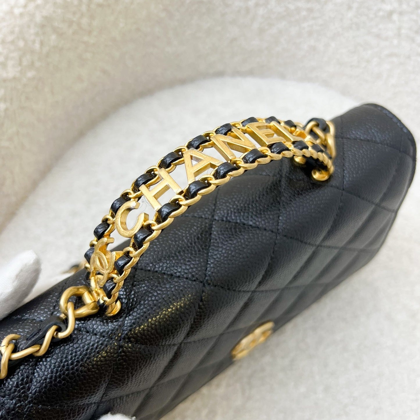 Chanel 22S "pick Me Up" Wallet on Chain WOC in Black Caviar Aghw ( ) Handbag