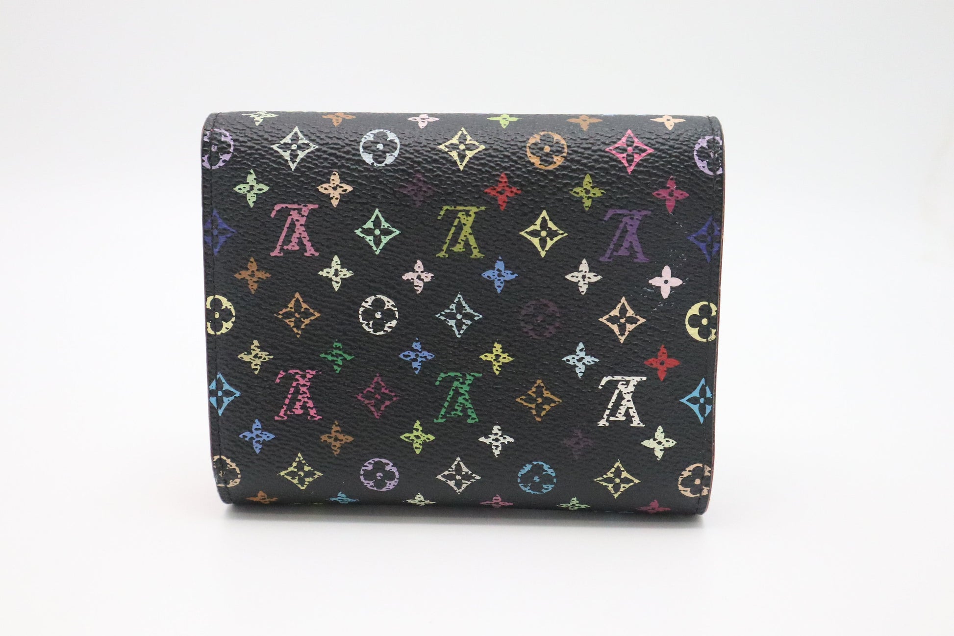 Louis Vuitton Portefeuille Joy Monogram Multicolor Black Canvas Wallet Case
