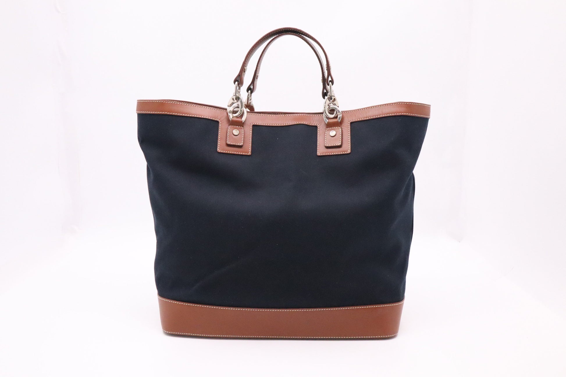 Celine Tote In Handbag Canvas Blue Tote Bag