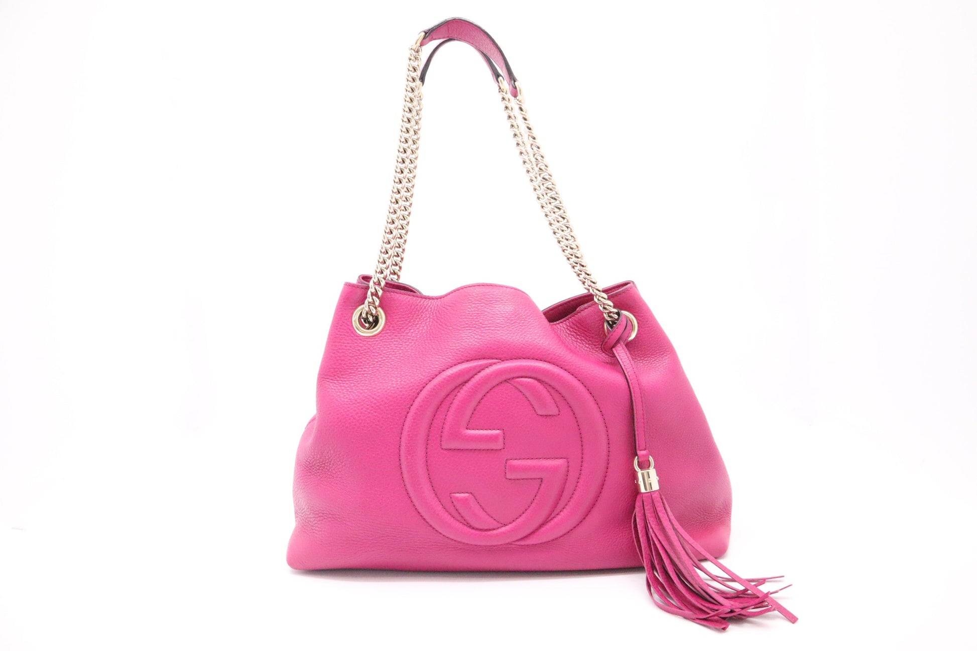 Gucci Soho Leather Pink Chain Shoulder Bag