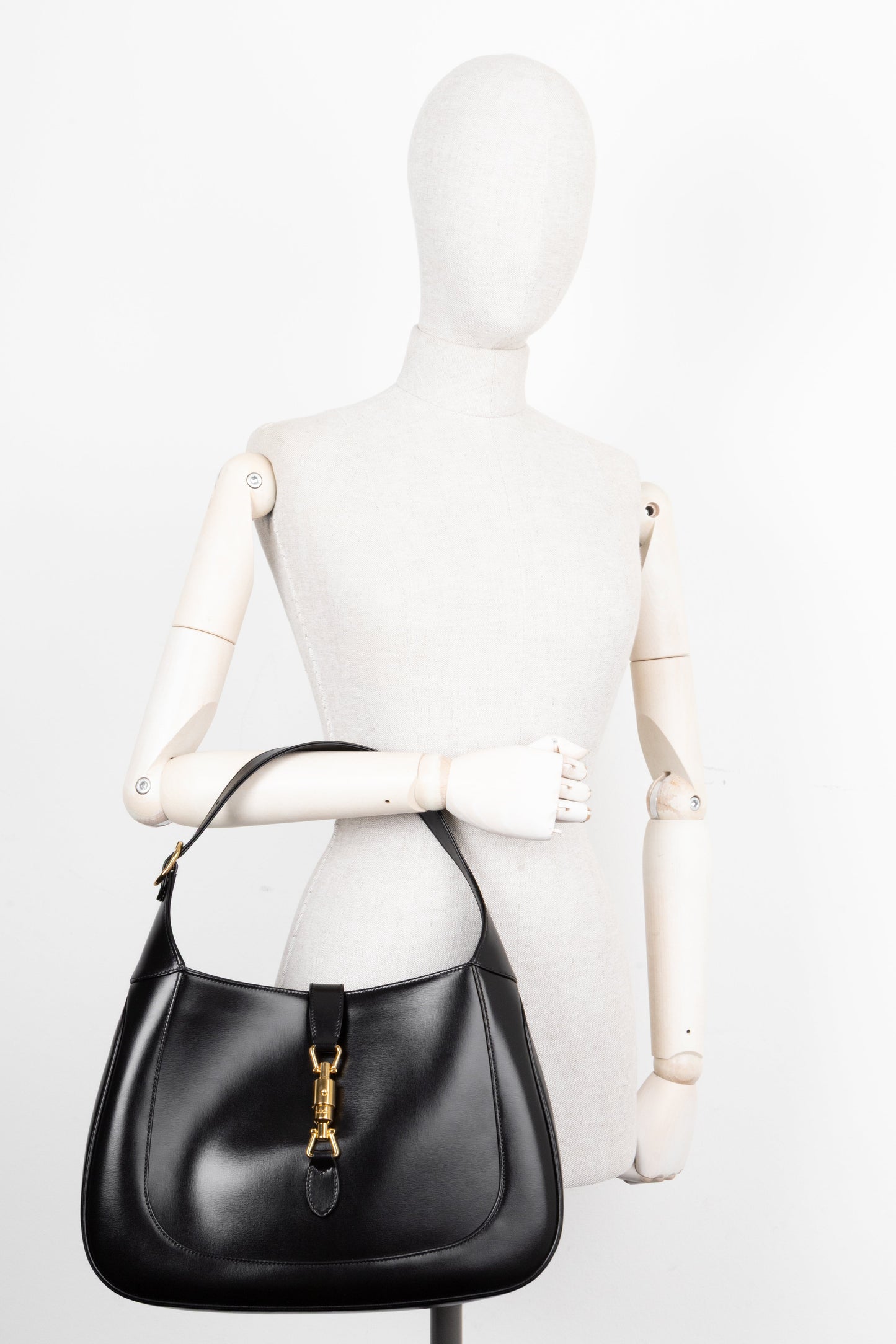 GUCCI Medium Jackie Leather Black