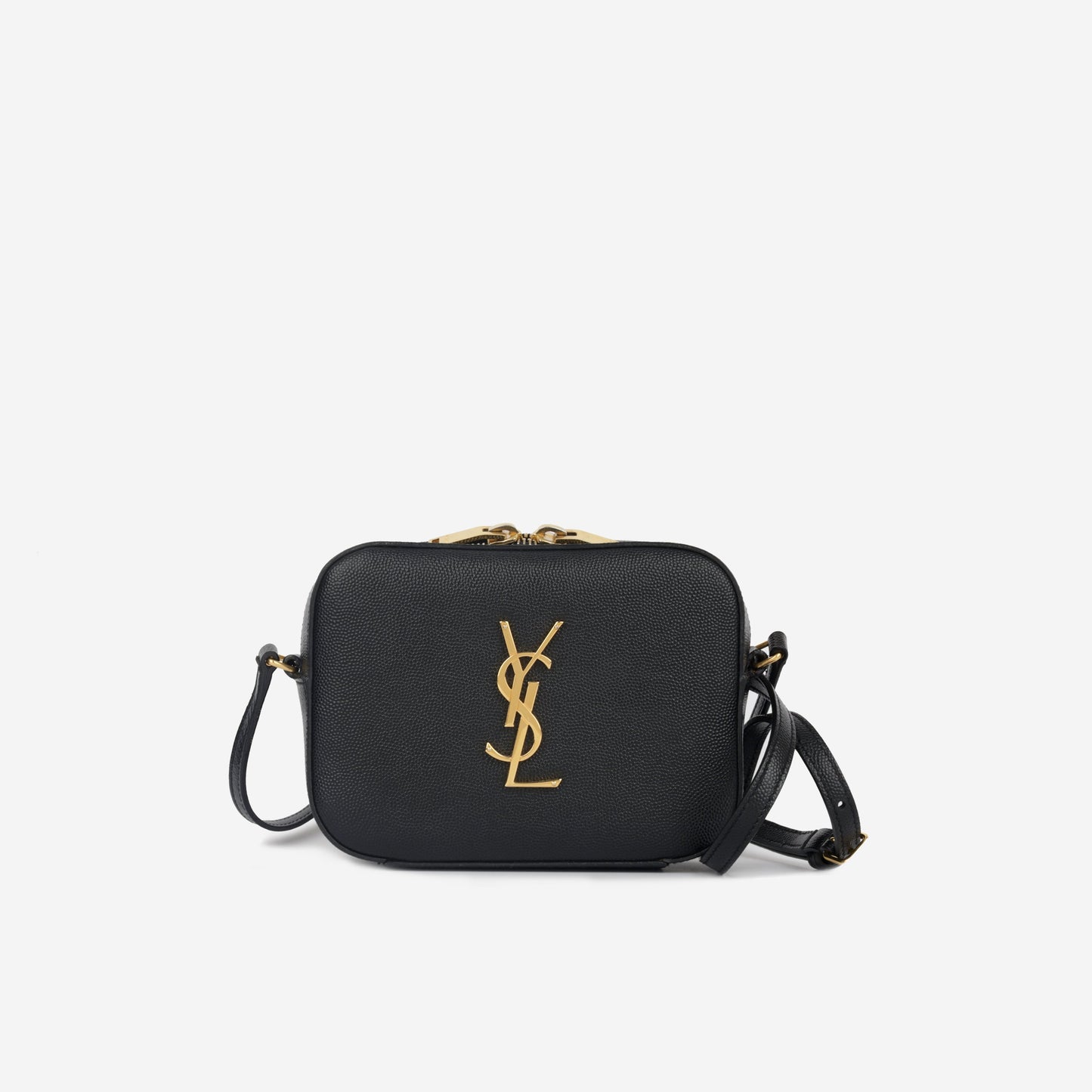 YSL Saint Laurent Camera Case Grained Ghw Crossbody Bag Black Mini
