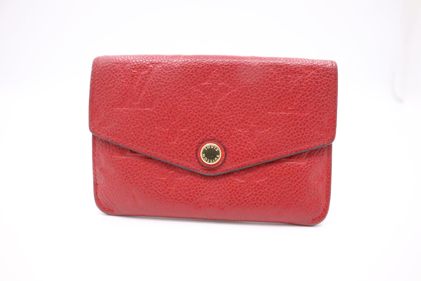 Louis Vuitton Pochette Cles Empreinte Leather Red Wallet Case Empreinte Leather