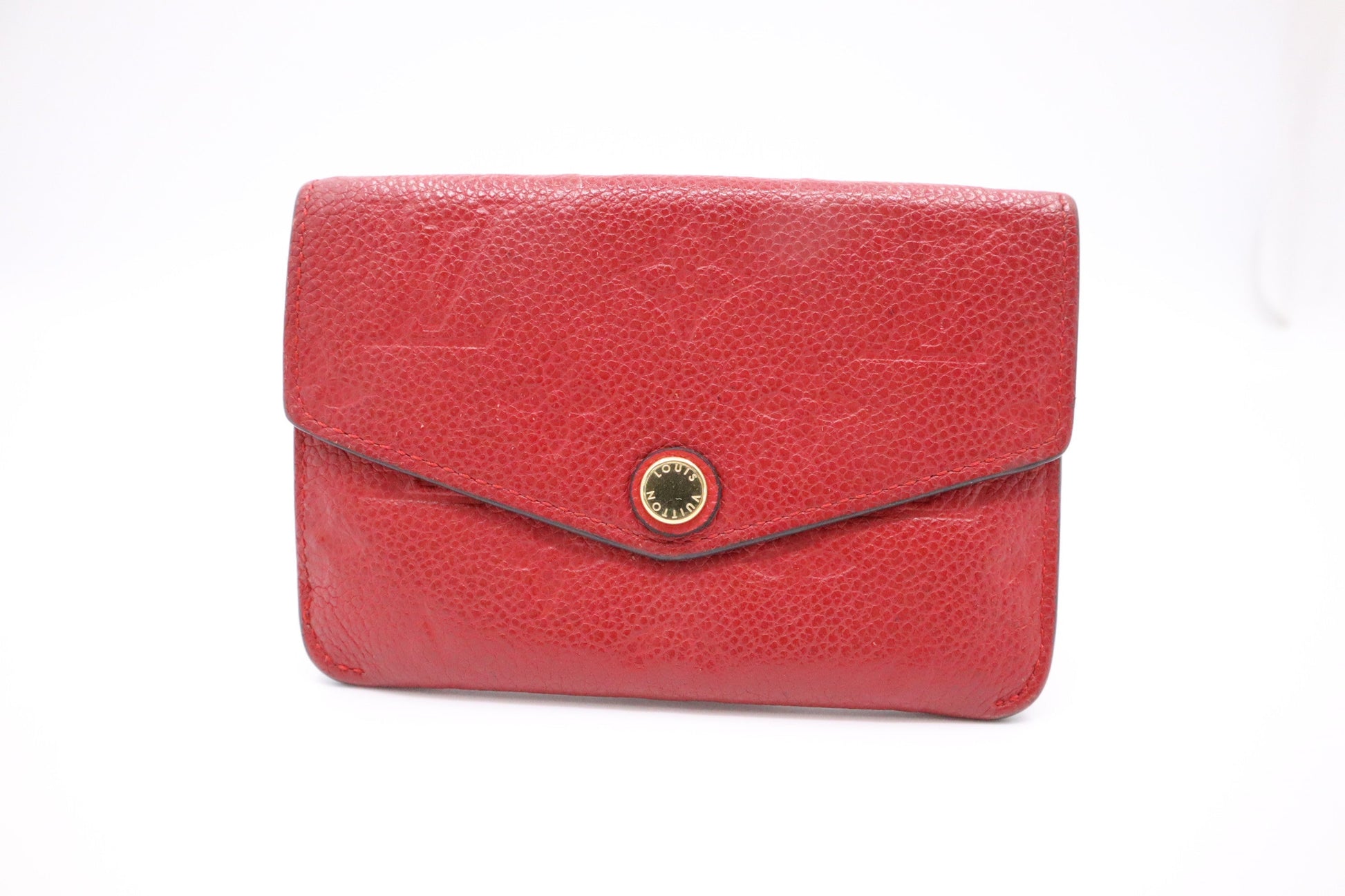 Louis Vuitton Pochette Cles Empreinte Leather Red Wallet Case Empreinte Leather