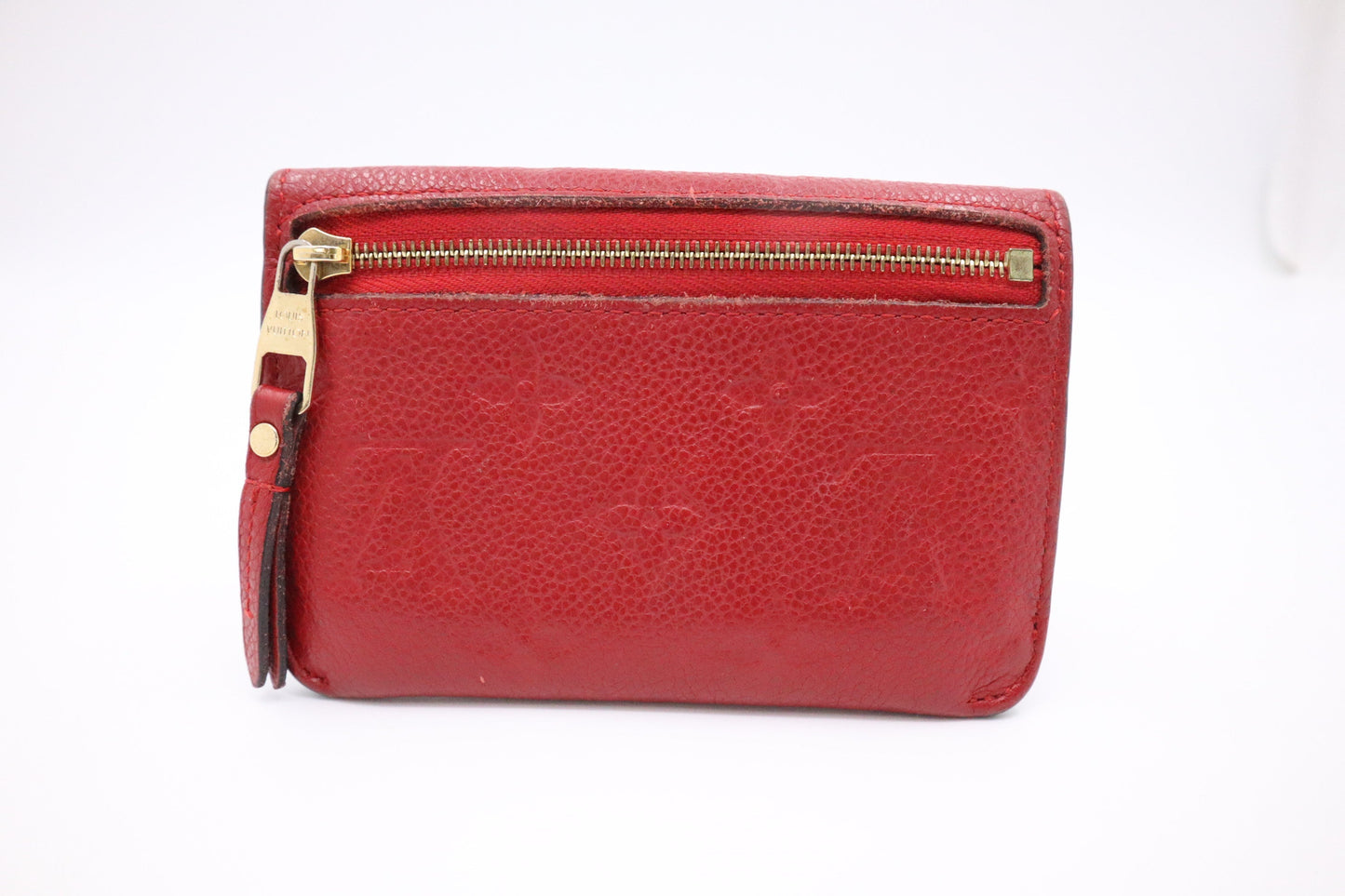 Louis Vuitton Pochette Cles Empreinte Leather Red Wallet Case Empreinte Leather
