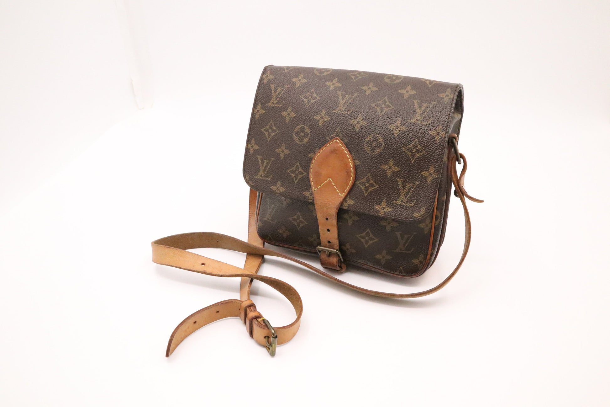 Louis Vuitton Cartouchiere MM Monogram Canvas Handbag Monogram Canvas