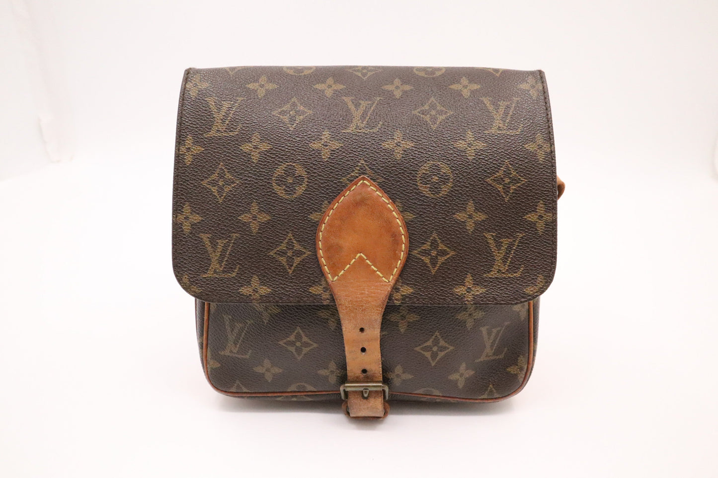 Louis Vuitton Cartouchiere MM Monogram Canvas Handbag Monogram Canvas