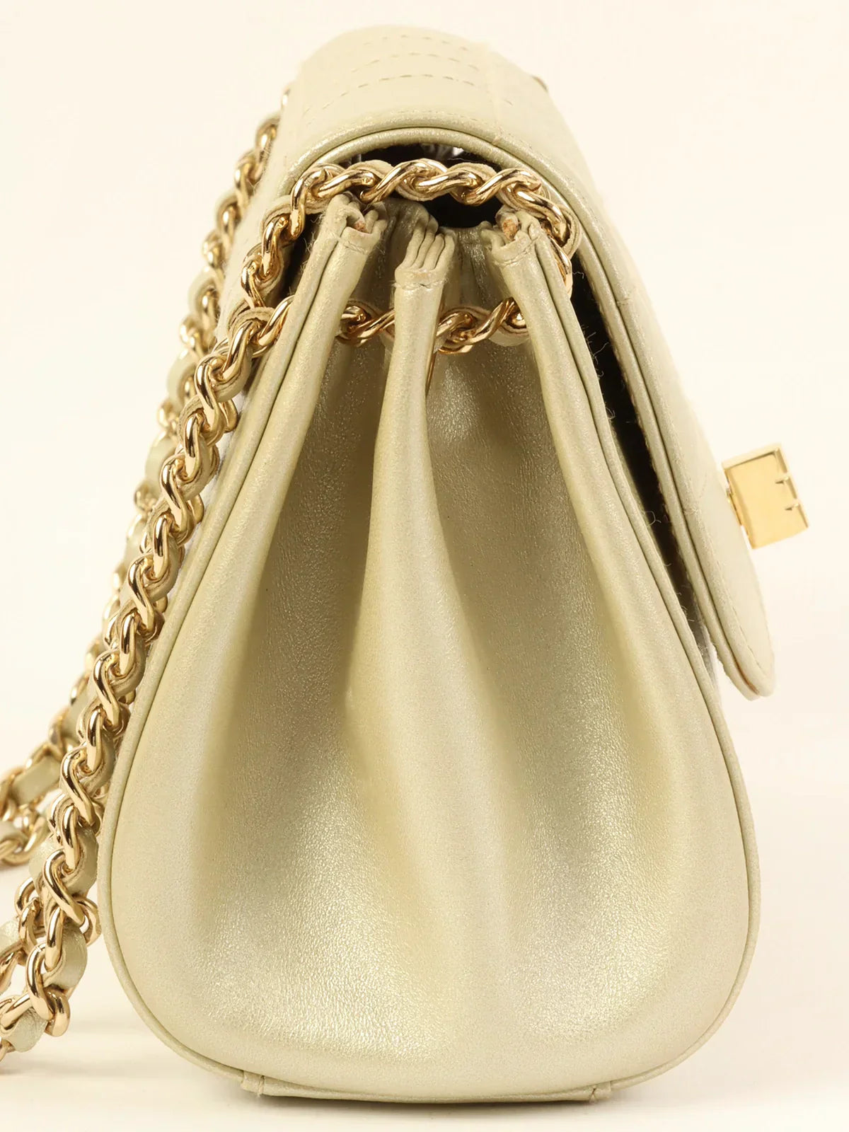 Chanel Around  Made Chocolate Bar . Mini Chain Bag Champagne Gold