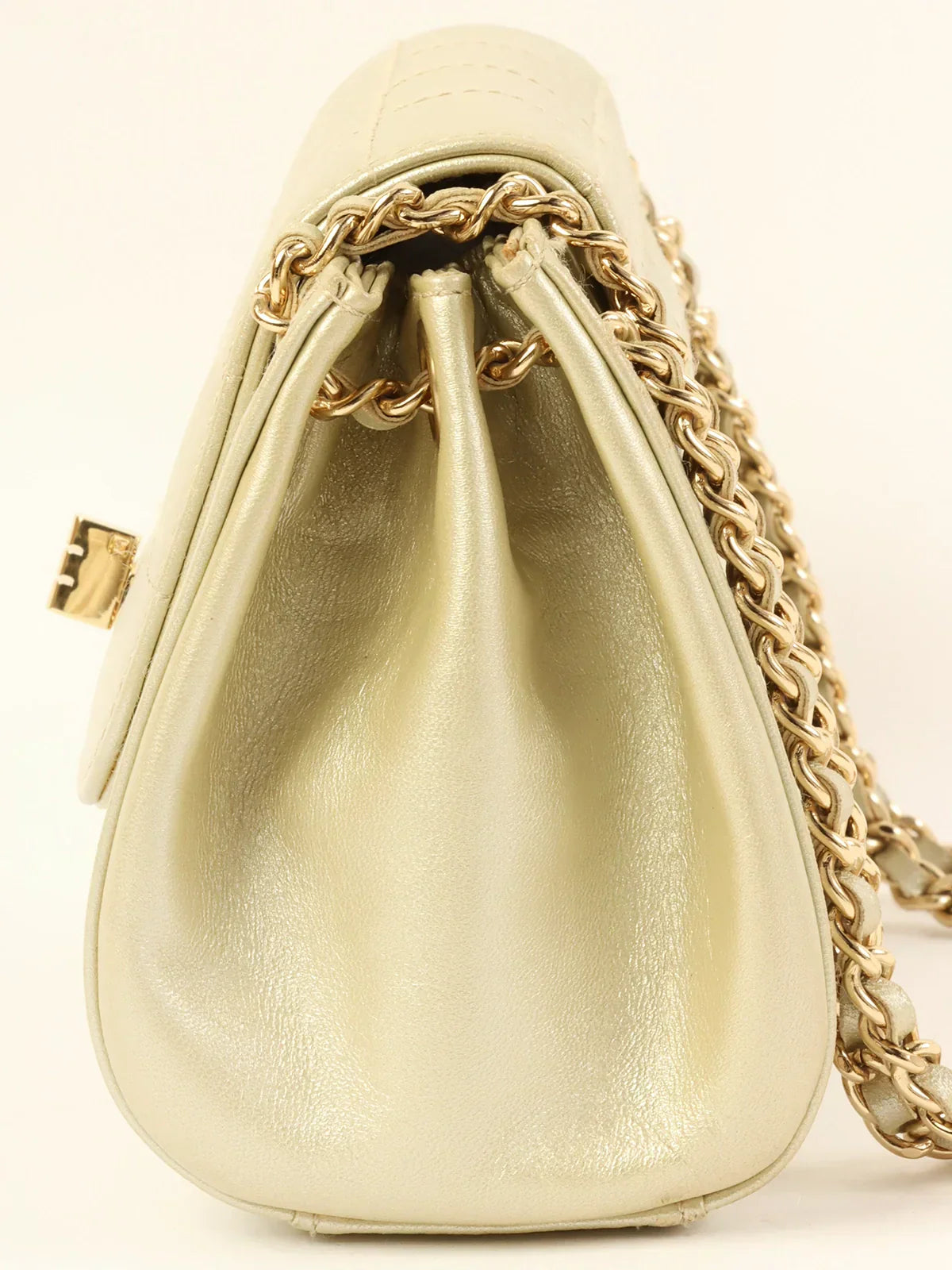 Chanel Around  Made Chocolate Bar . Mini Chain Bag Champagne Gold