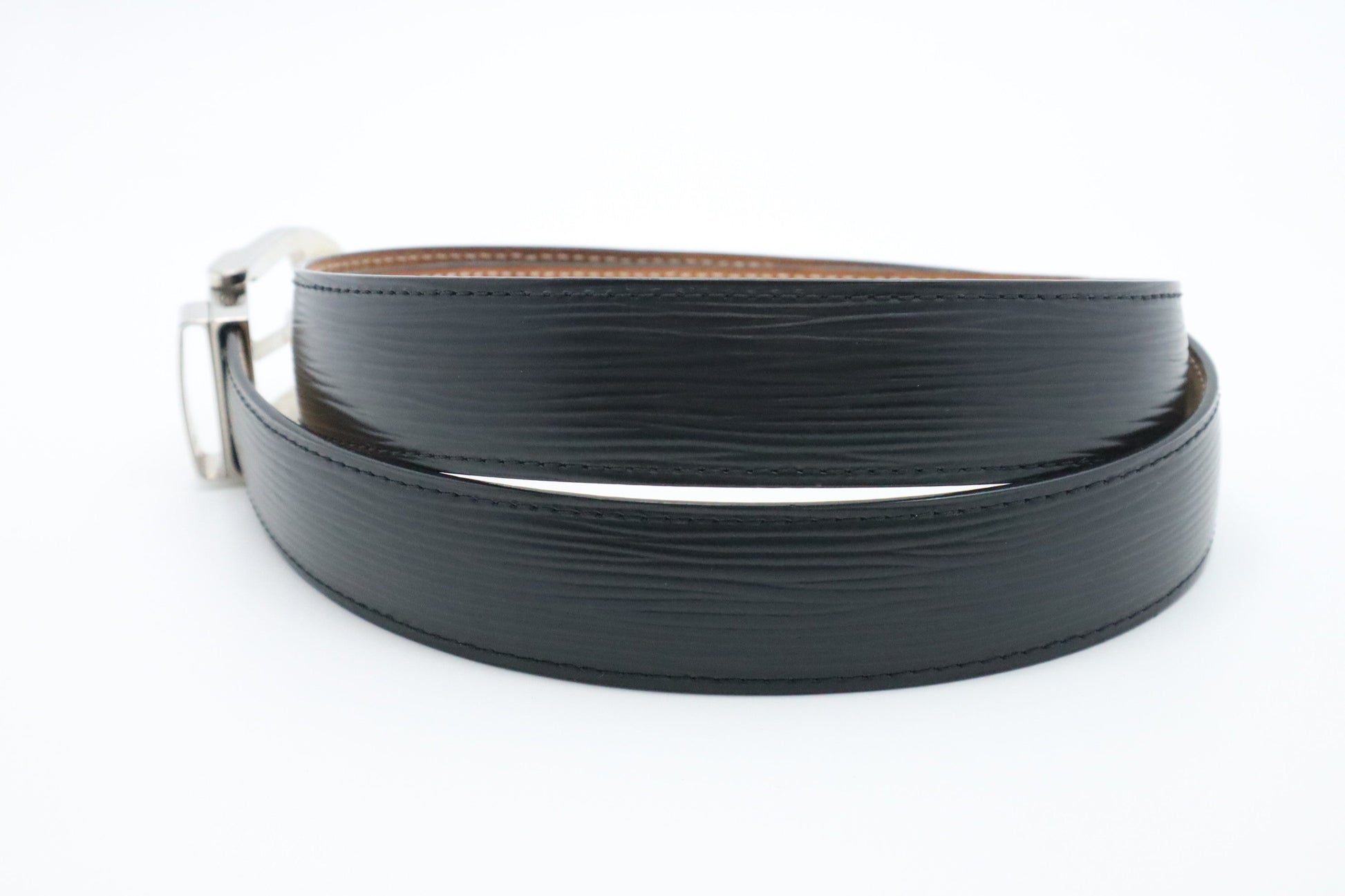 Louis Vuitton Belt Epi Leather Black Leather 2