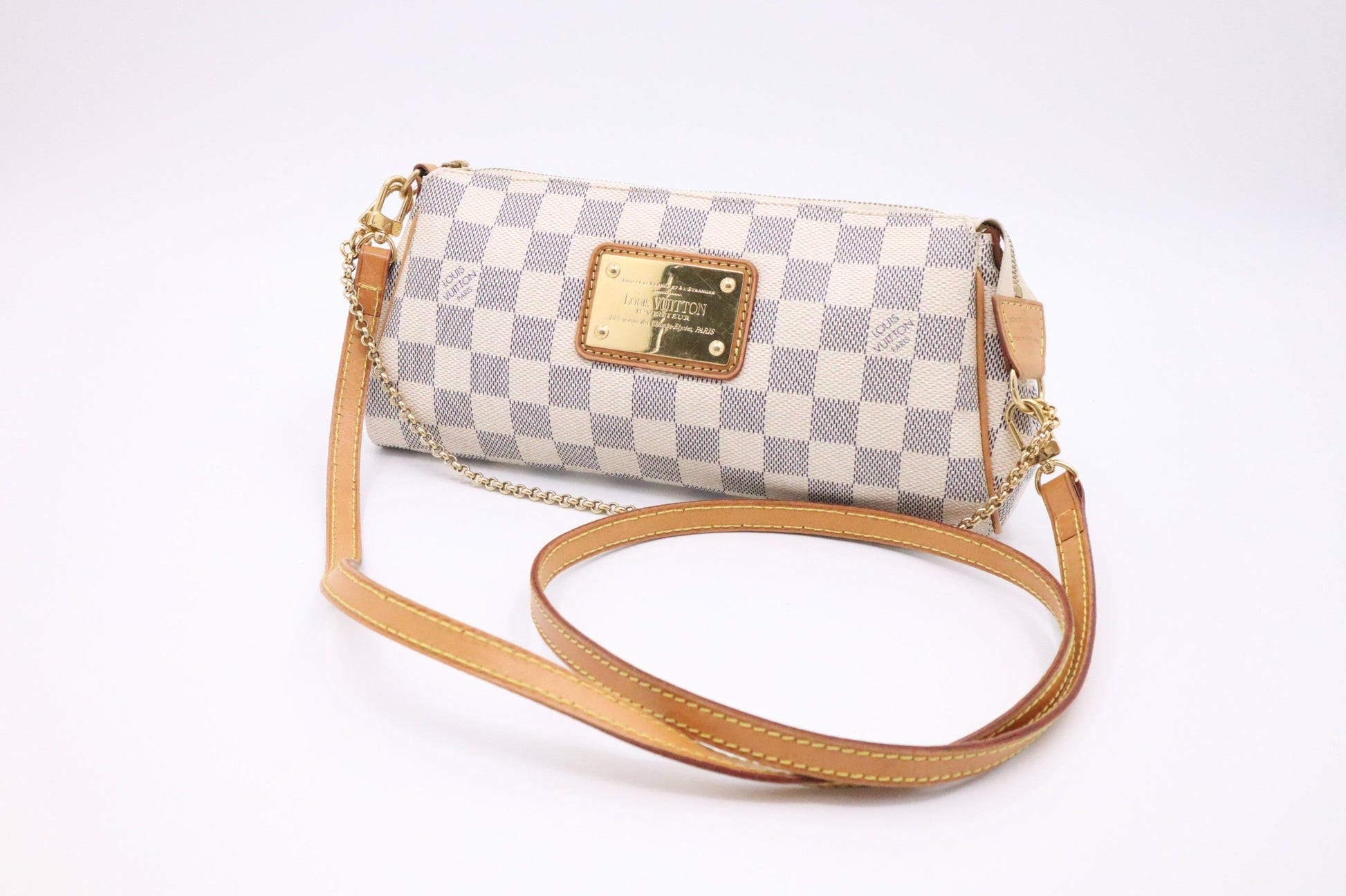 Louis Vuitton Eva Azur Damier Canvas Handbag