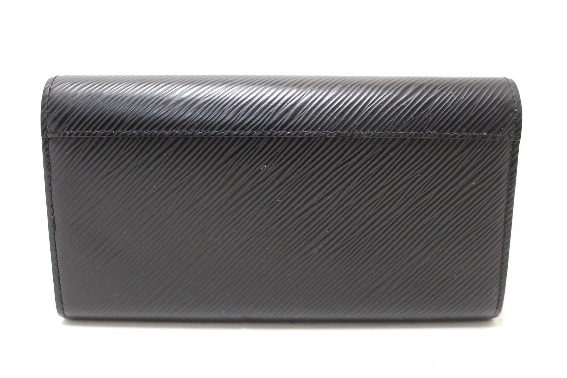 Louis Vuitton Black Epi Leather Twist Sarah Long Wallet