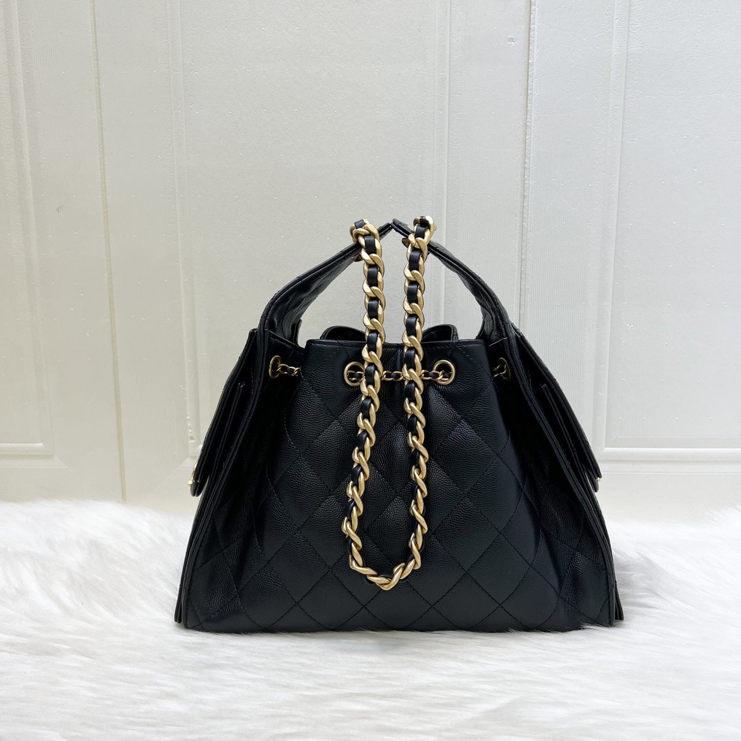 Chanel [Brand New - July ] 25 Small Hobo Bag In Black Caviar And Aghw ( )
