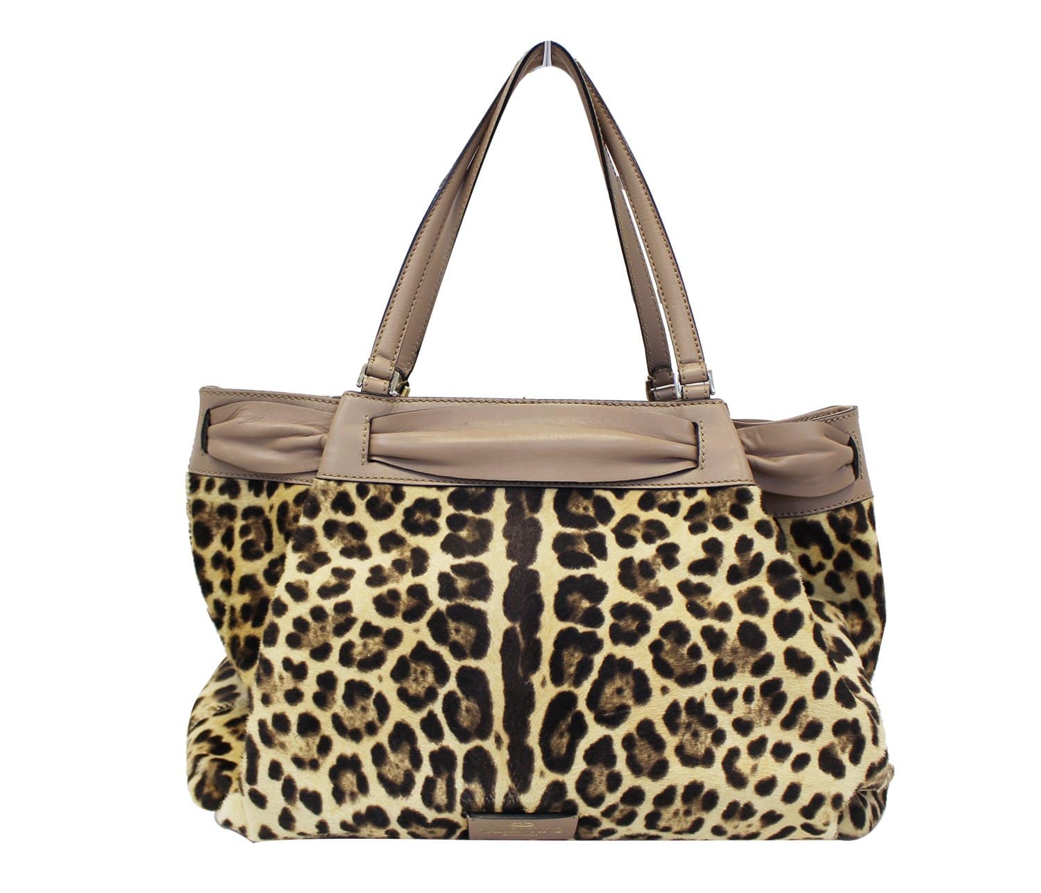 Valentino Leopard Print With Bow Satchel Bag Leather Travel Bag