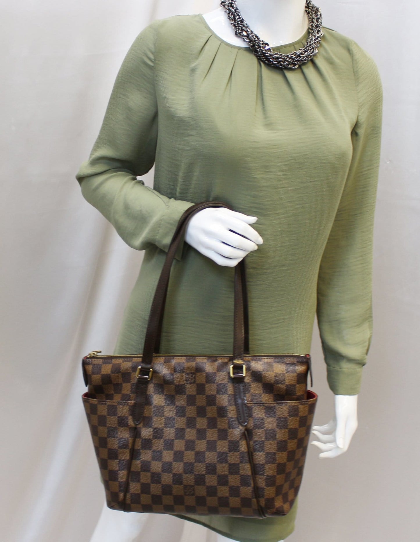 Louis Damier Ebene Totally Pm Nm Shoulder Shoulder Bag