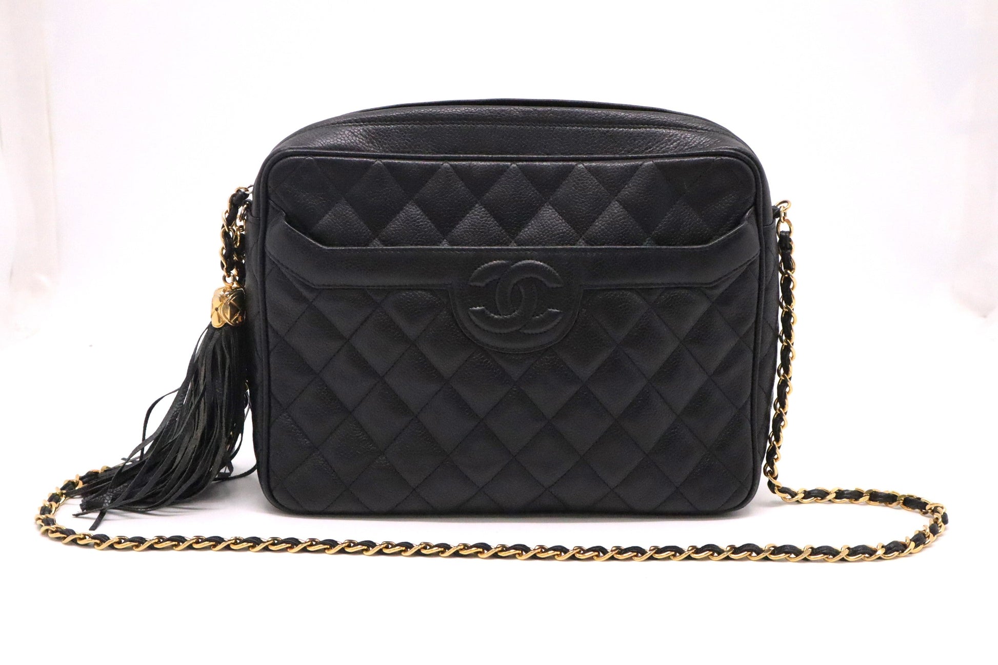 Chanel Camera Caviar Black Leather Crossbody Bag