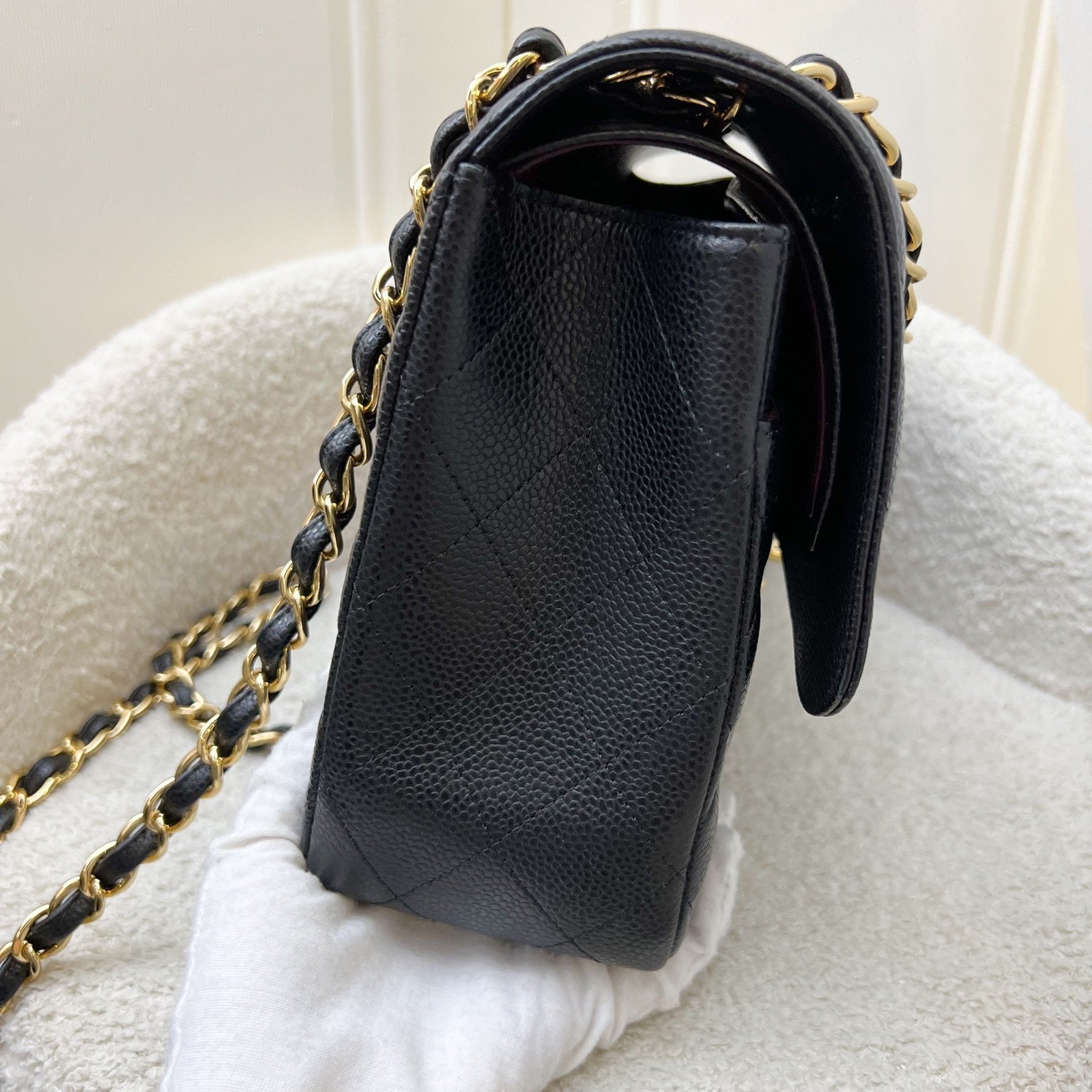 Chanel Jumbo Classic Flap Df in Black Caviar and Ghw ( ) Handbag