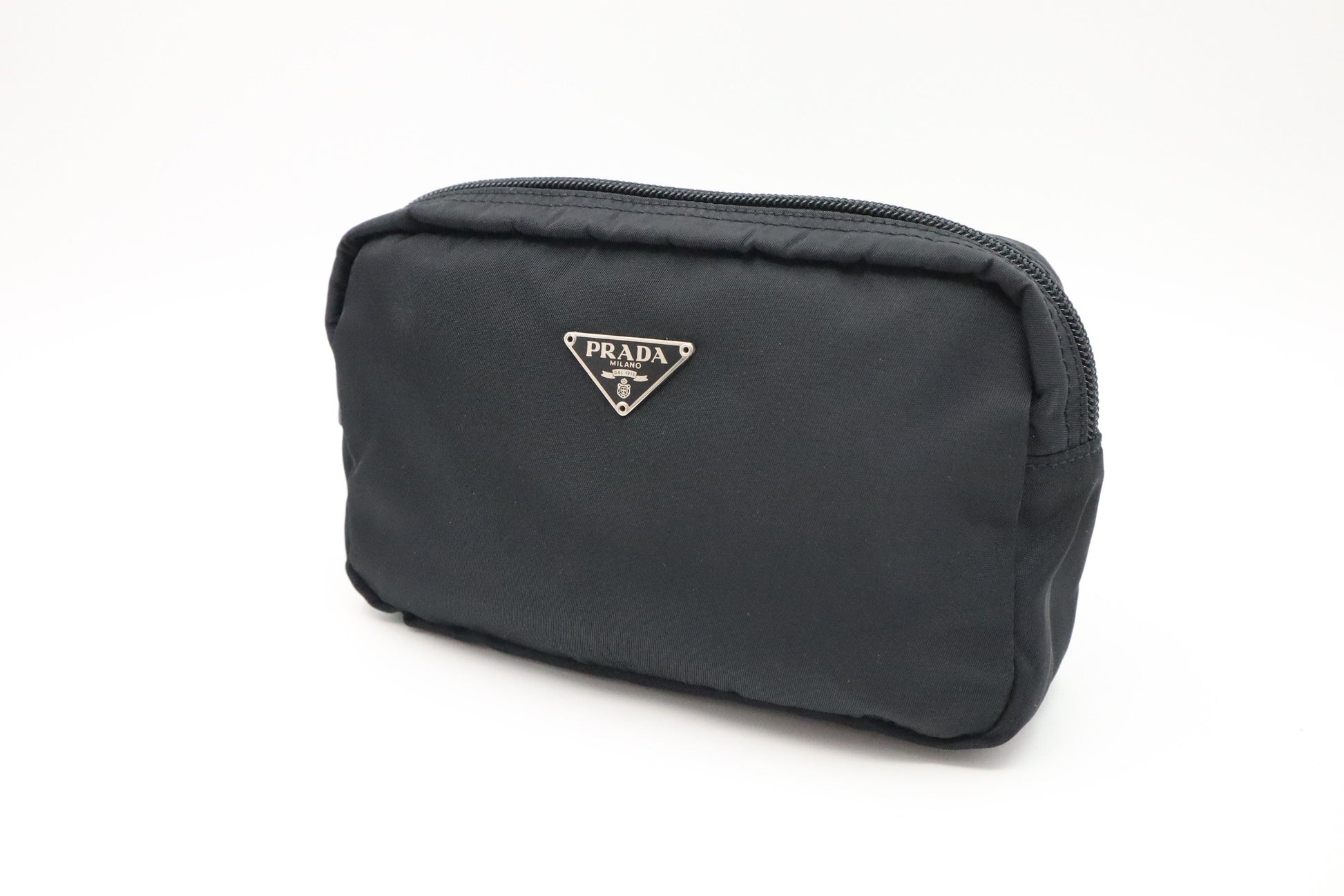 Prada Pouch In Handbag Nylon Black Travel Bag