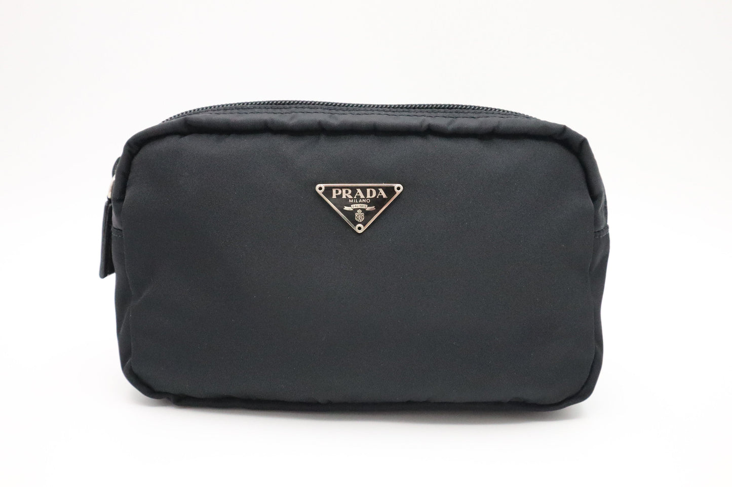 Prada Pouch In Handbag Nylon Black Travel Bag